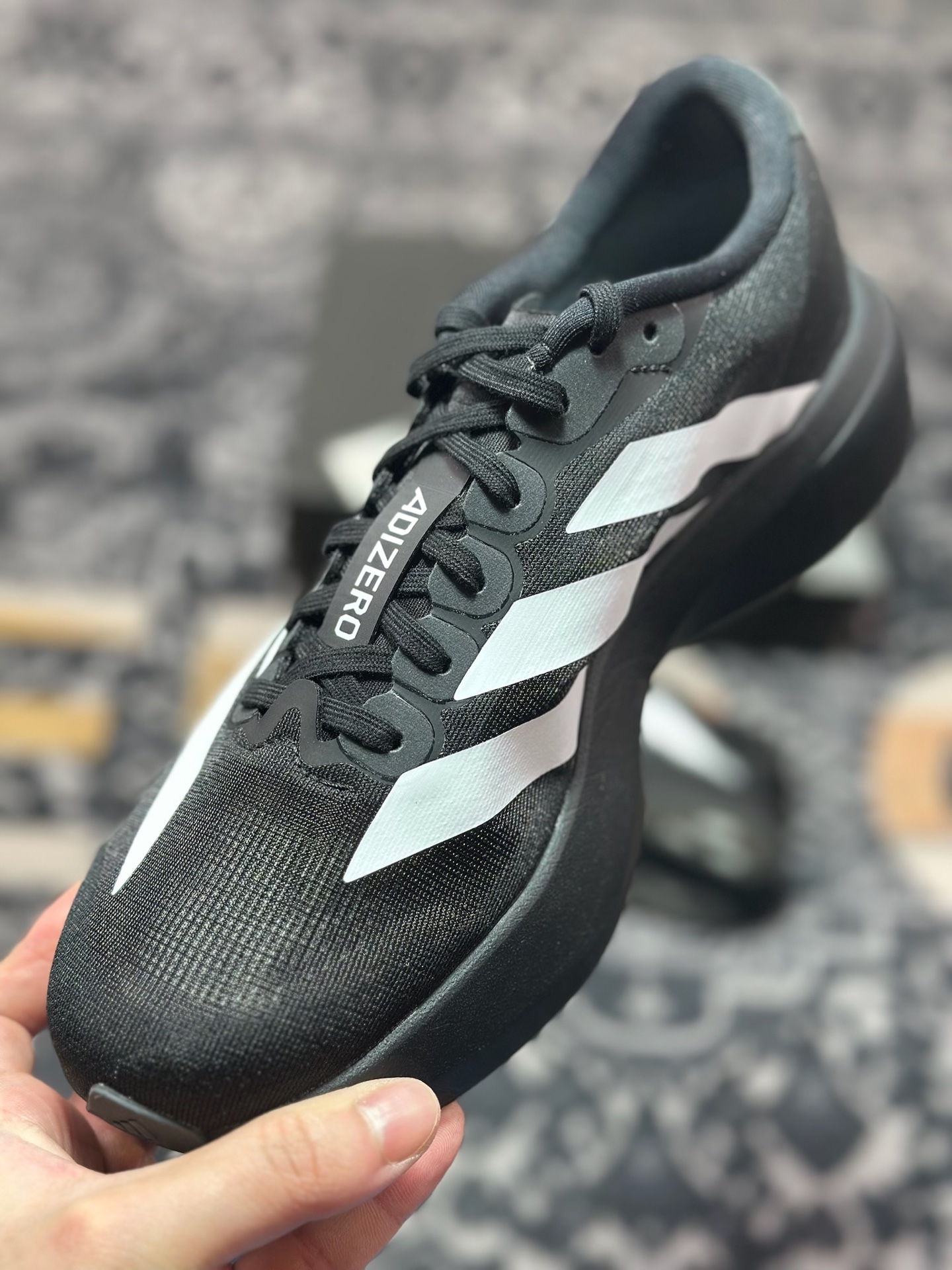 B2260 优选 原装级别 PK纯原 AD Adizero Evo SL M 白黑零度系列马拉松轻量竞速运动跑鞋黑白 JP7149