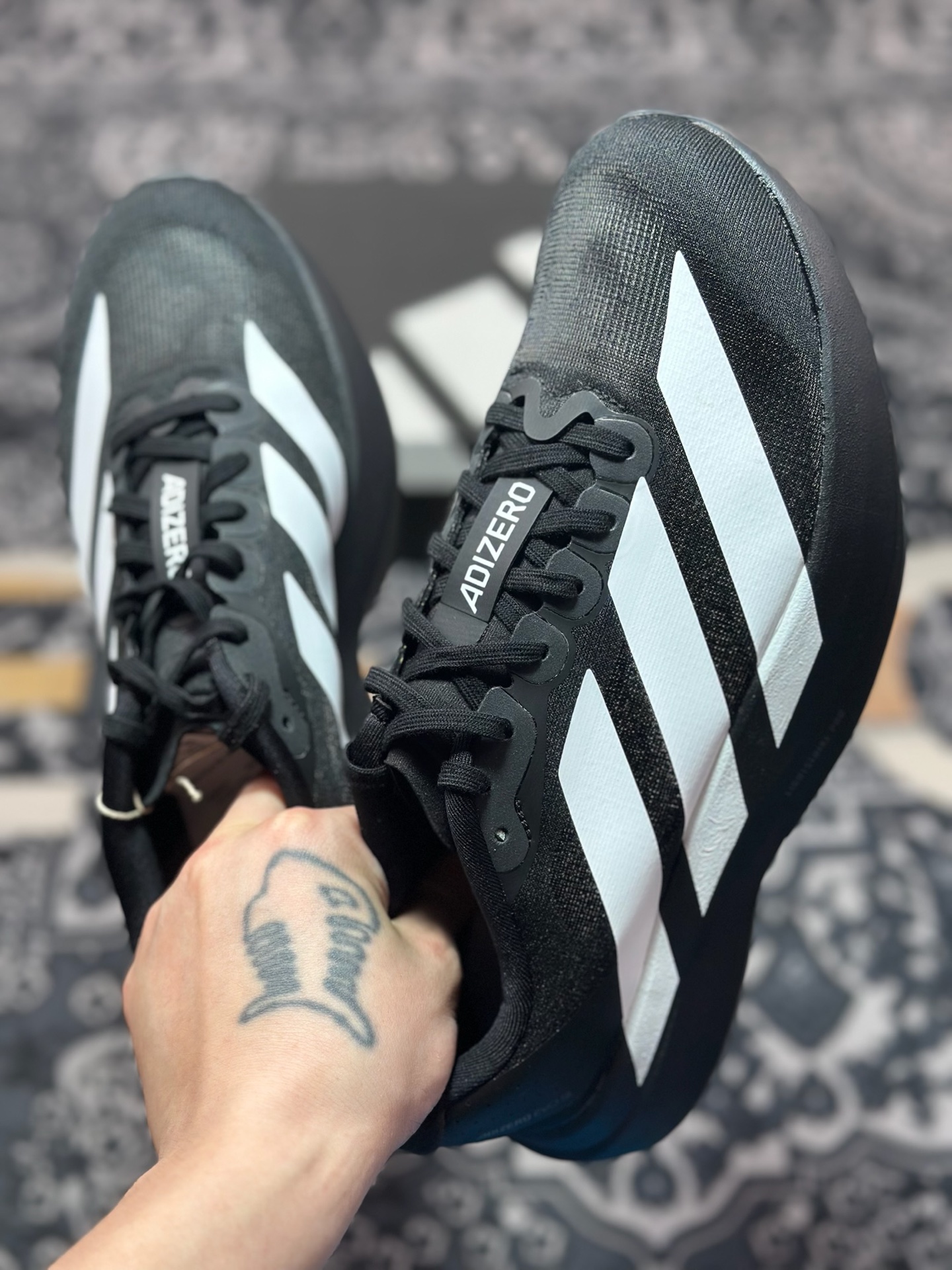 B2260 优选 原装级别 PK纯原 AD Adizero Evo SL M 白黑零度系列马拉松轻量竞速运动跑鞋黑白 JP7149