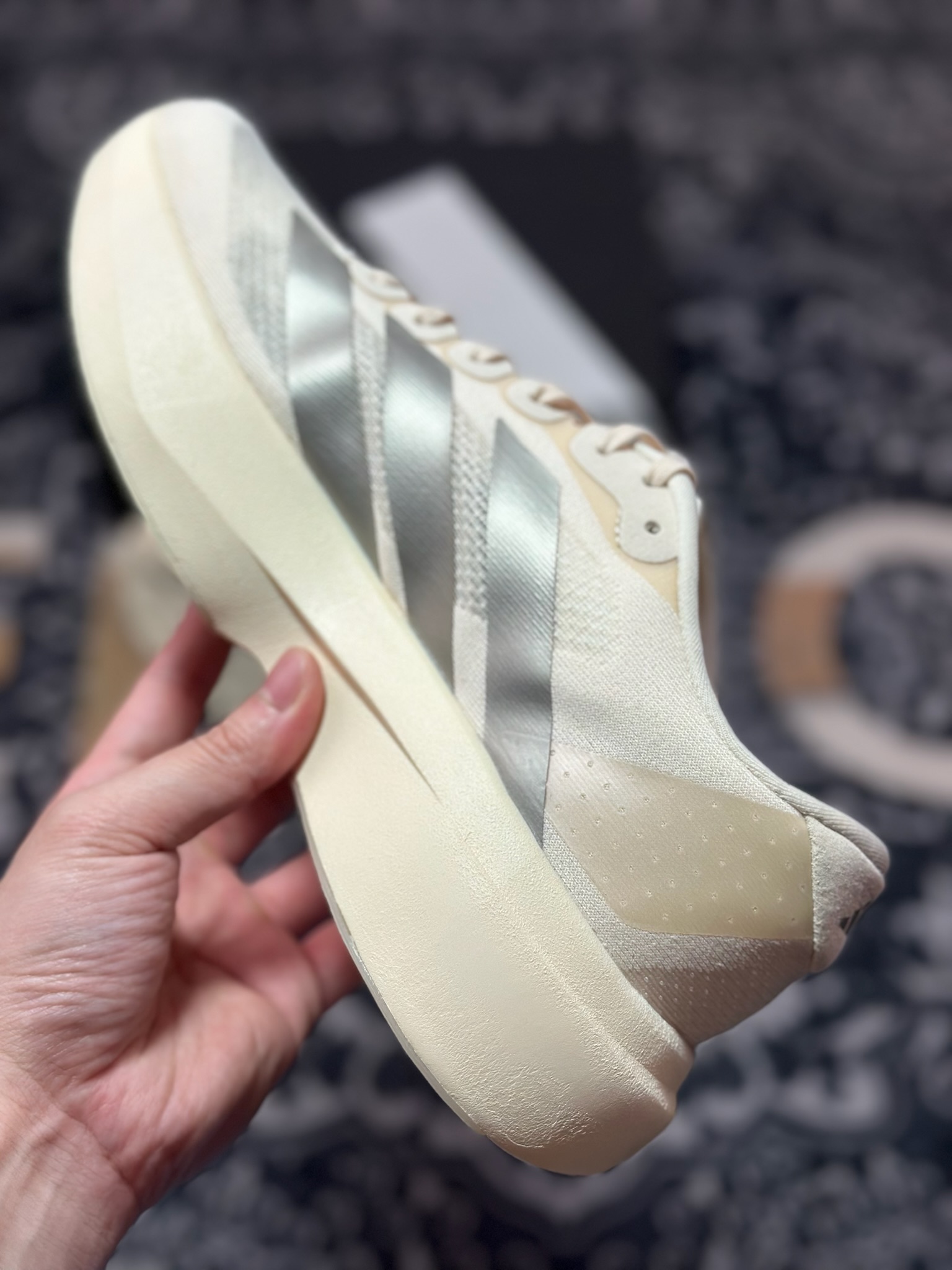 B2260 优选 原装级别 PK纯原 AD Adizero Evo SL M 白黑零度系列马拉松轻量竞速运动跑鞋黑白 JR5841