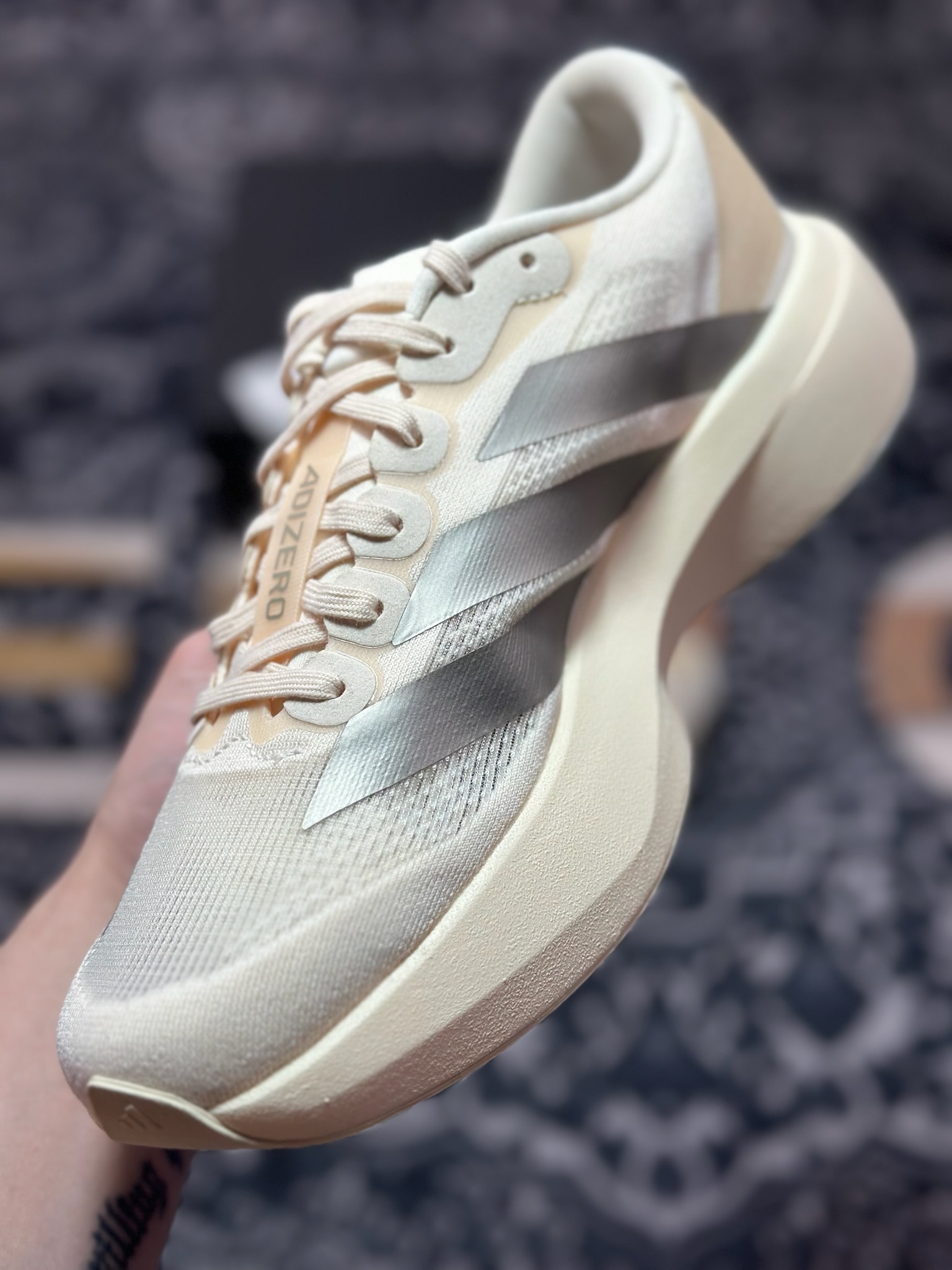B2260 优选 原装级别 PK纯原 AD Adizero Evo SL M 白黑零度系列马拉松轻量竞速运动跑鞋黑白 JR5841