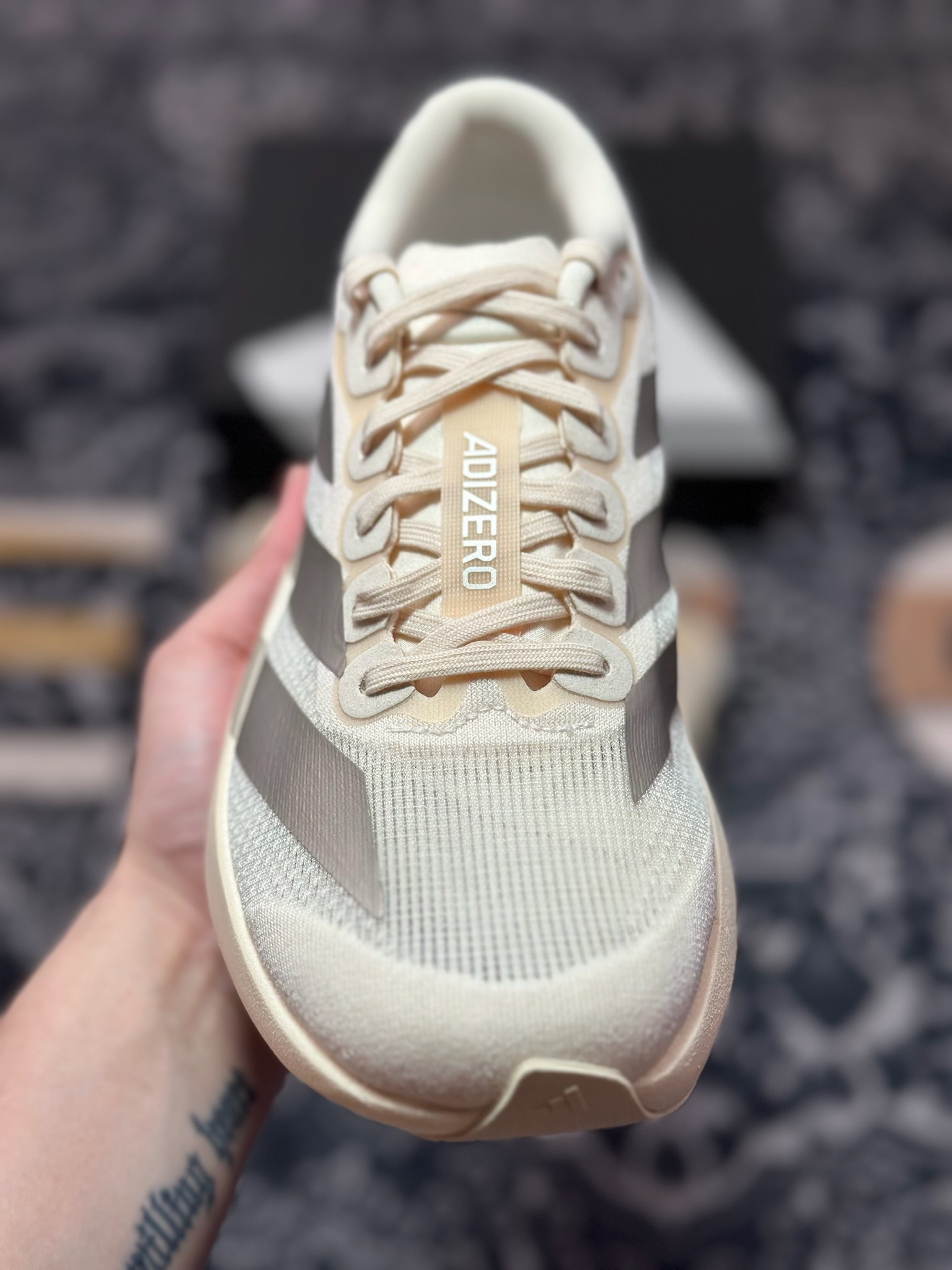 B2260 优选 原装级别 PK纯原 AD Adizero Evo SL M 白黑零度系列马拉松轻量竞速运动跑鞋黑白 JR5841