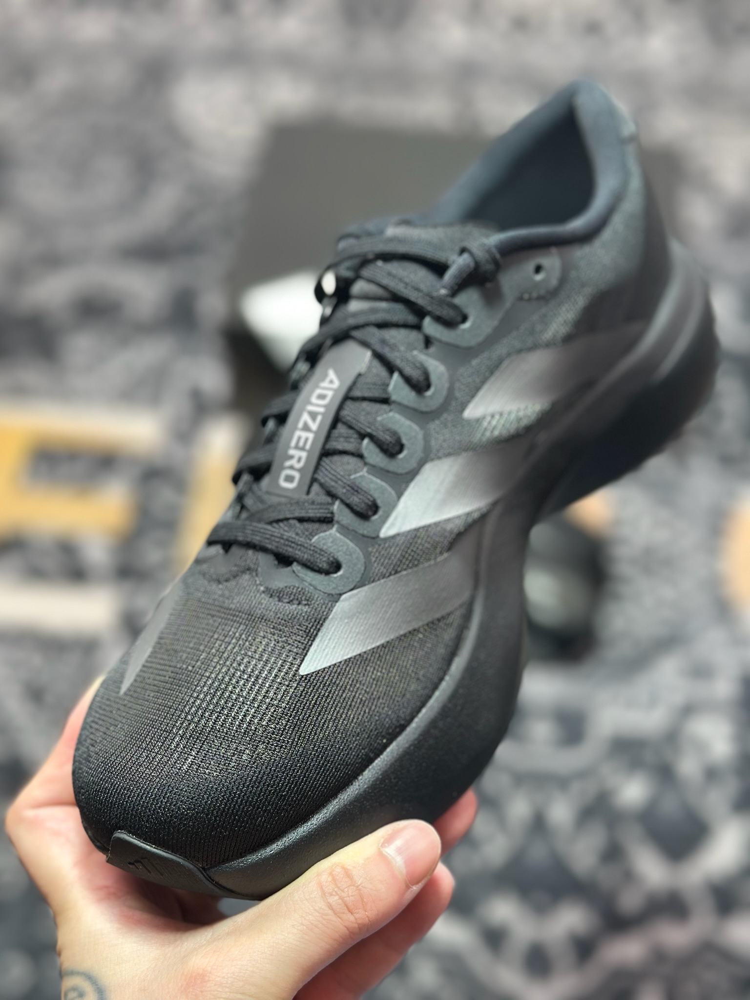 B2260 优选 原装级别 PK纯原 AD Adizero Evo SL M 白黑零度系列马拉松轻量竞速运动跑鞋黑白 JP7147