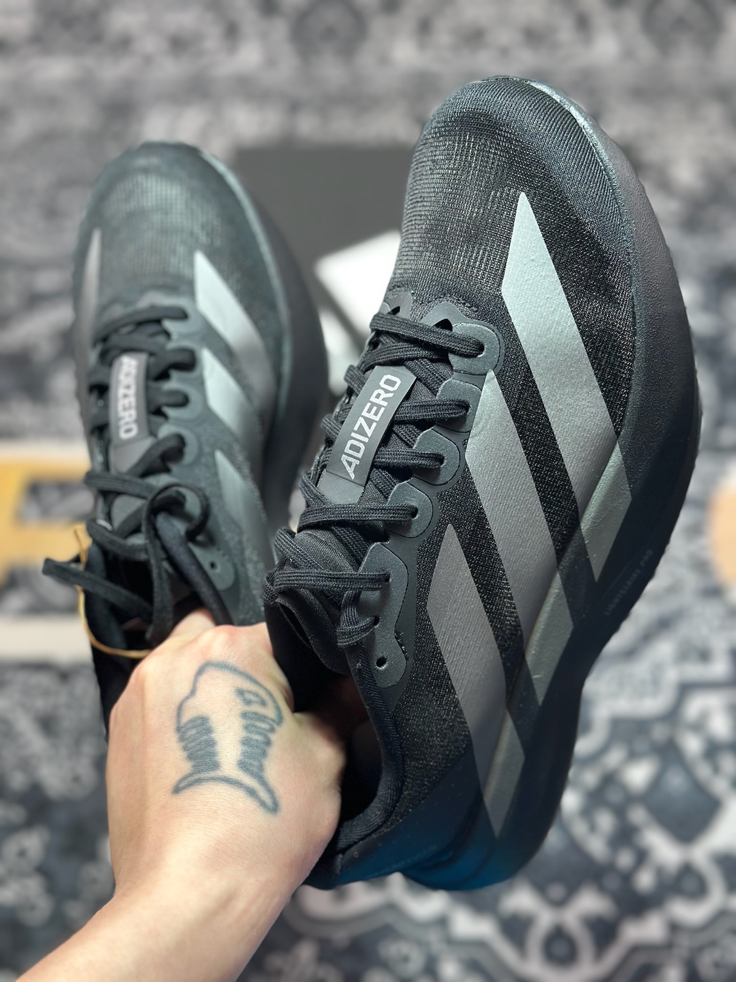 B2260 优选 原装级别 PK纯原 AD Adizero Evo SL M 白黑零度系列马拉松轻量竞速运动跑鞋黑白 JP7147