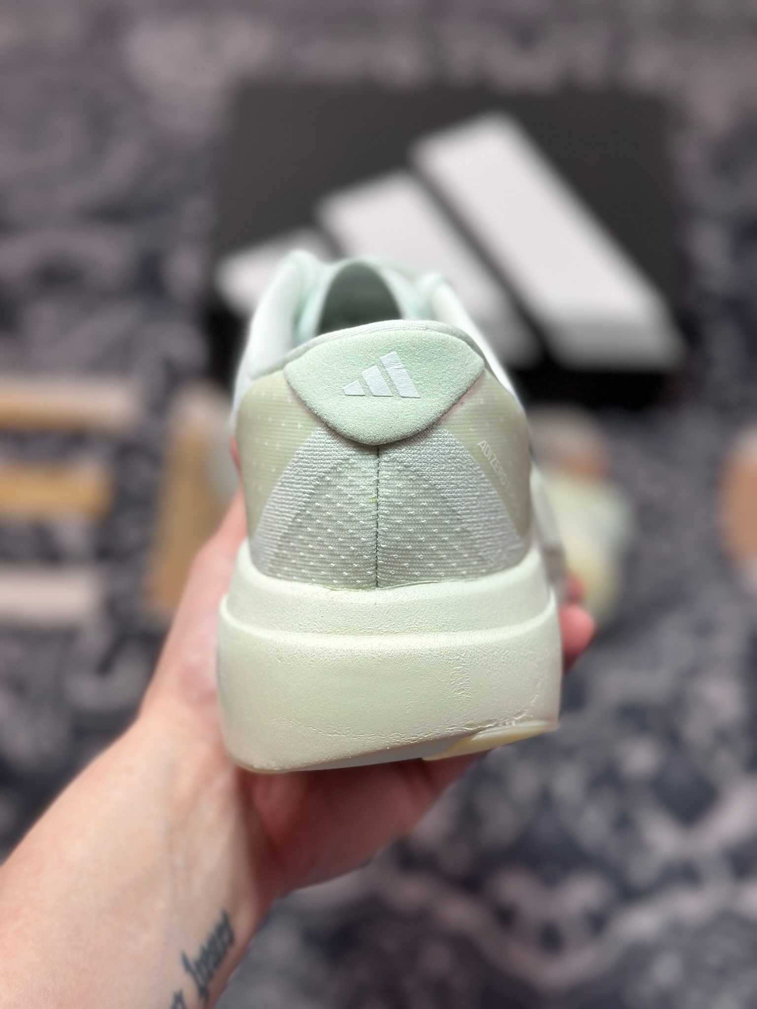 B2260 优选 原装级别 PK纯原 AD Adizero Evo SL M 白黑零度系列马拉松轻量竞速运动跑鞋黑白 JR5840