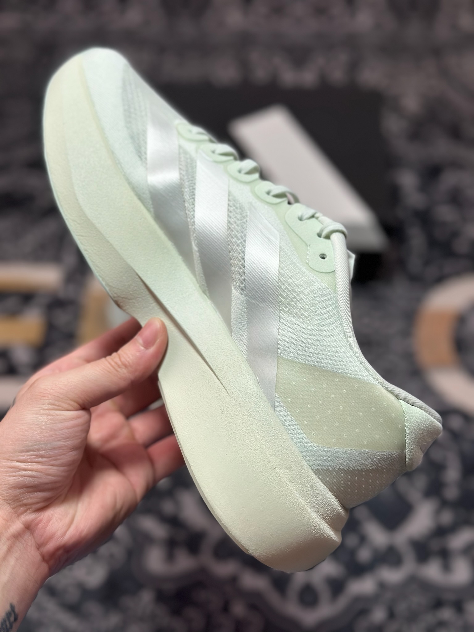 B2260 优选 原装级别 PK纯原 AD Adizero Evo SL M 白黑零度系列马拉松轻量竞速运动跑鞋黑白 JR5840