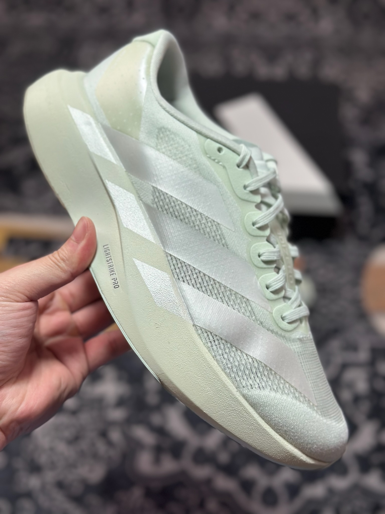 B2260 优选 原装级别 PK纯原 AD Adizero Evo SL M 白黑零度系列马拉松轻量竞速运动跑鞋黑白 JR5840