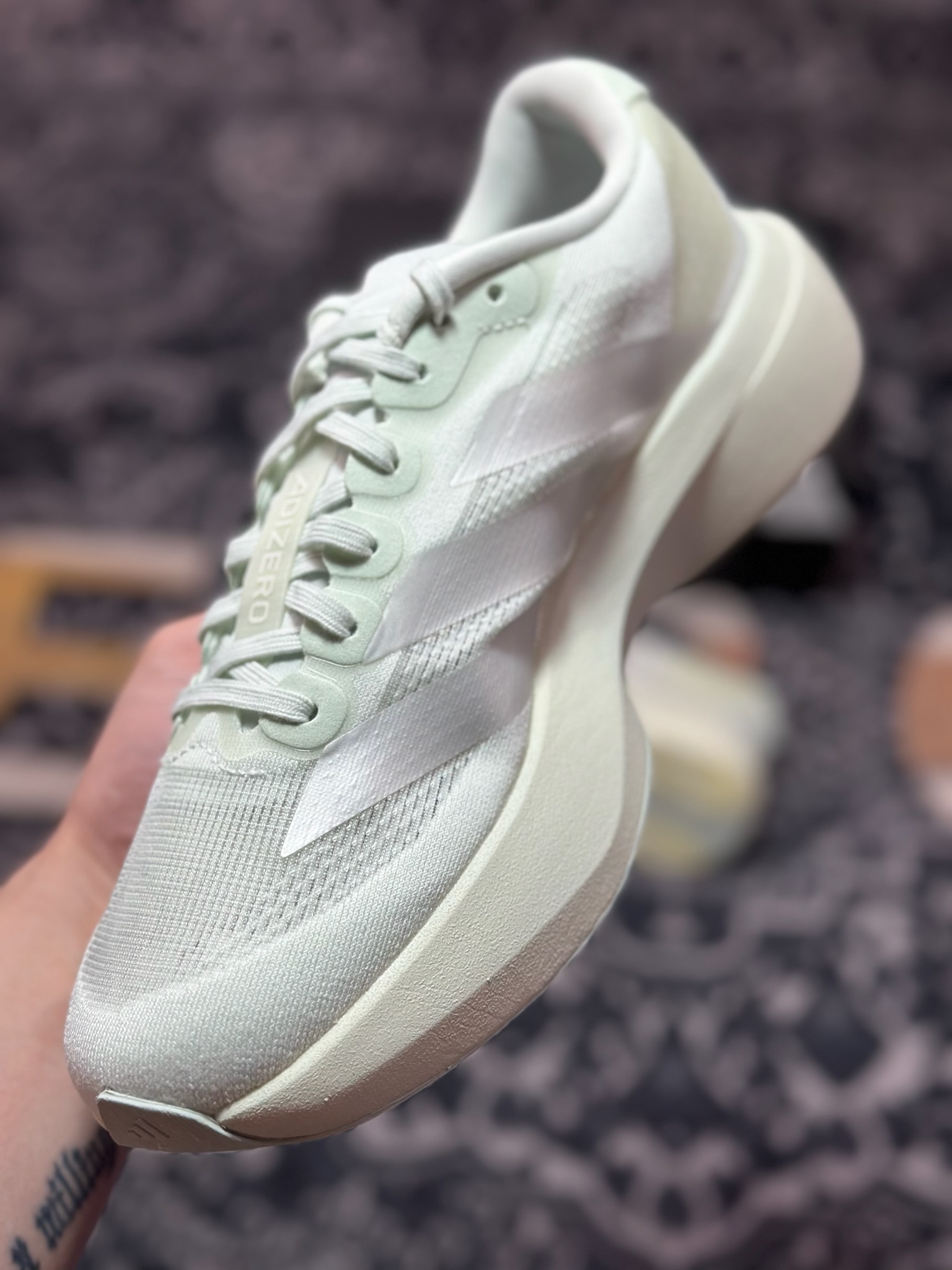 B2260 优选 原装级别 PK纯原 AD Adizero Evo SL M 白黑零度系列马拉松轻量竞速运动跑鞋黑白 JR5840