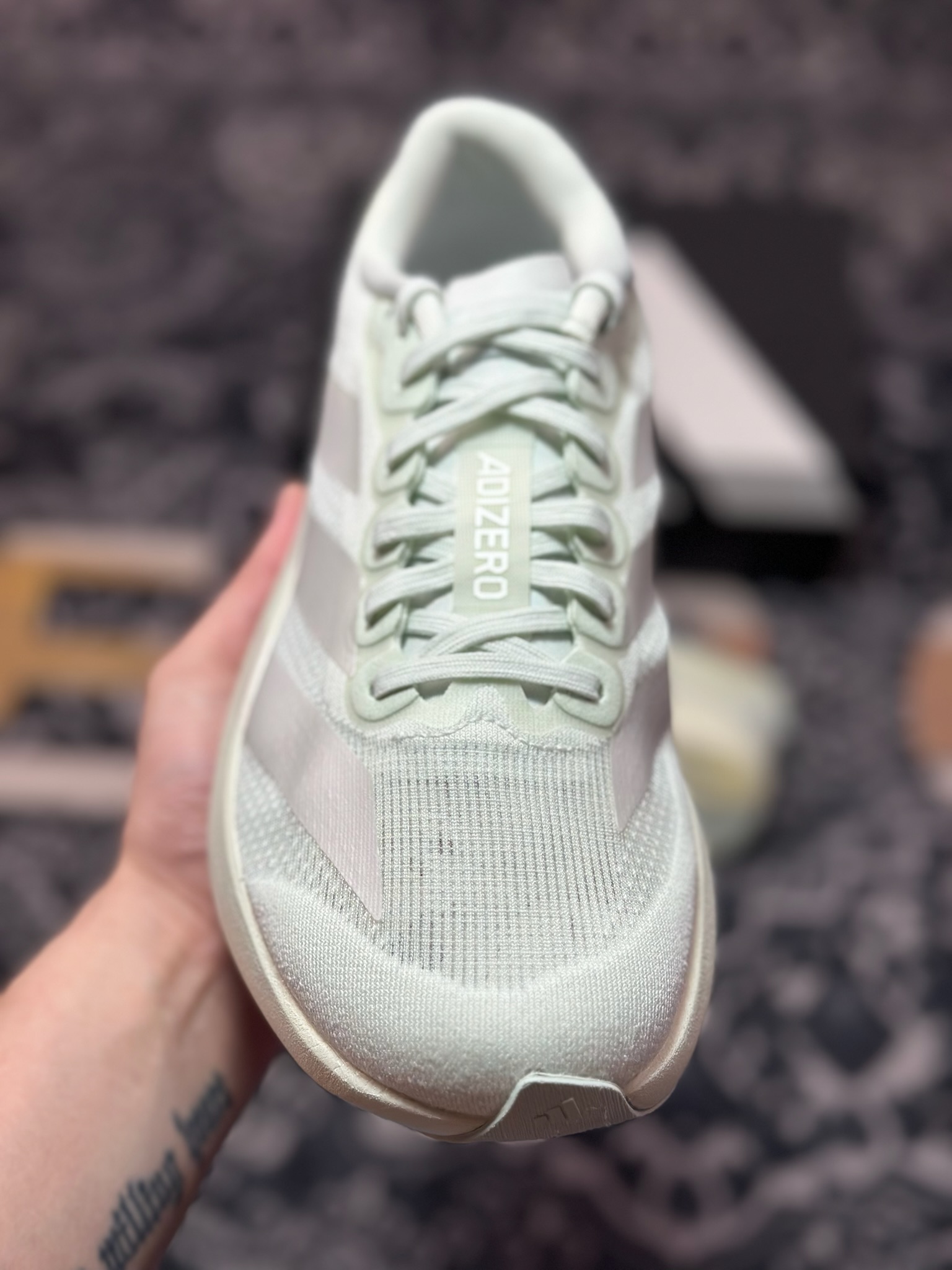 B2260 优选 原装级别 PK纯原 AD Adizero Evo SL M 白黑零度系列马拉松轻量竞速运动跑鞋黑白 JR5840