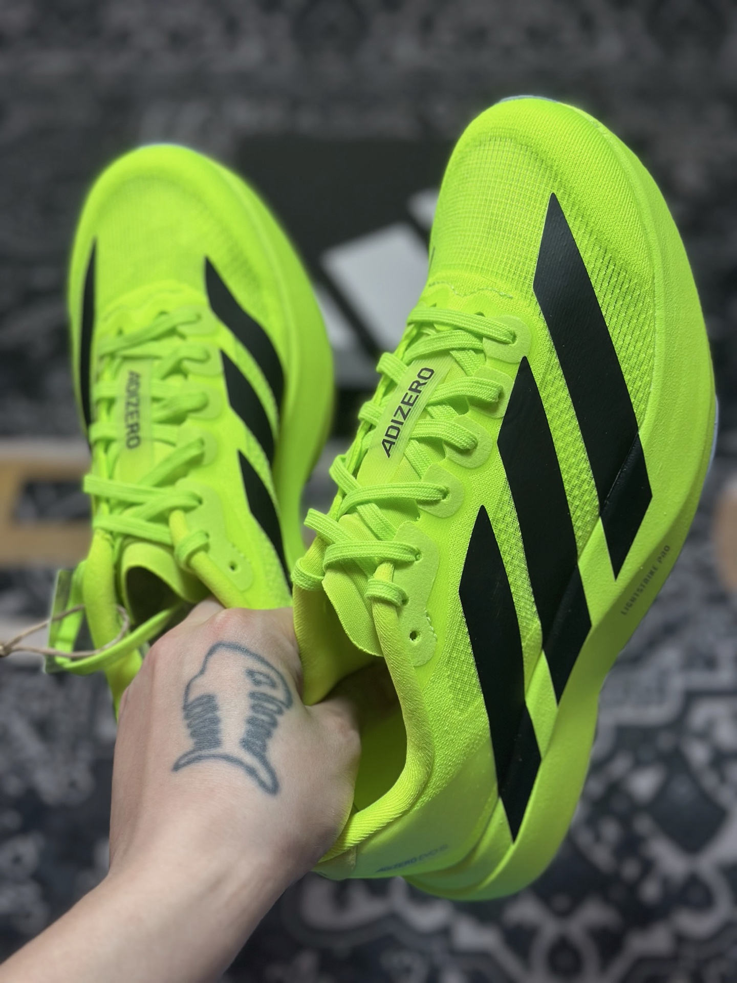 B2260 优选 原装级别 PK纯原 AD Adizero Evo SL M 白黑零度系列马拉松轻量竞速运动跑鞋黑白 JP3416