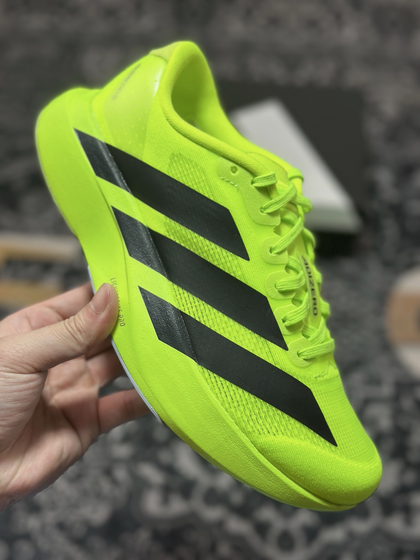 B2260 优选 原装级别 PK纯原 AD Adizero Evo SL M 白黑零度系列马拉松轻量竞速运动跑鞋黑白 JP3416