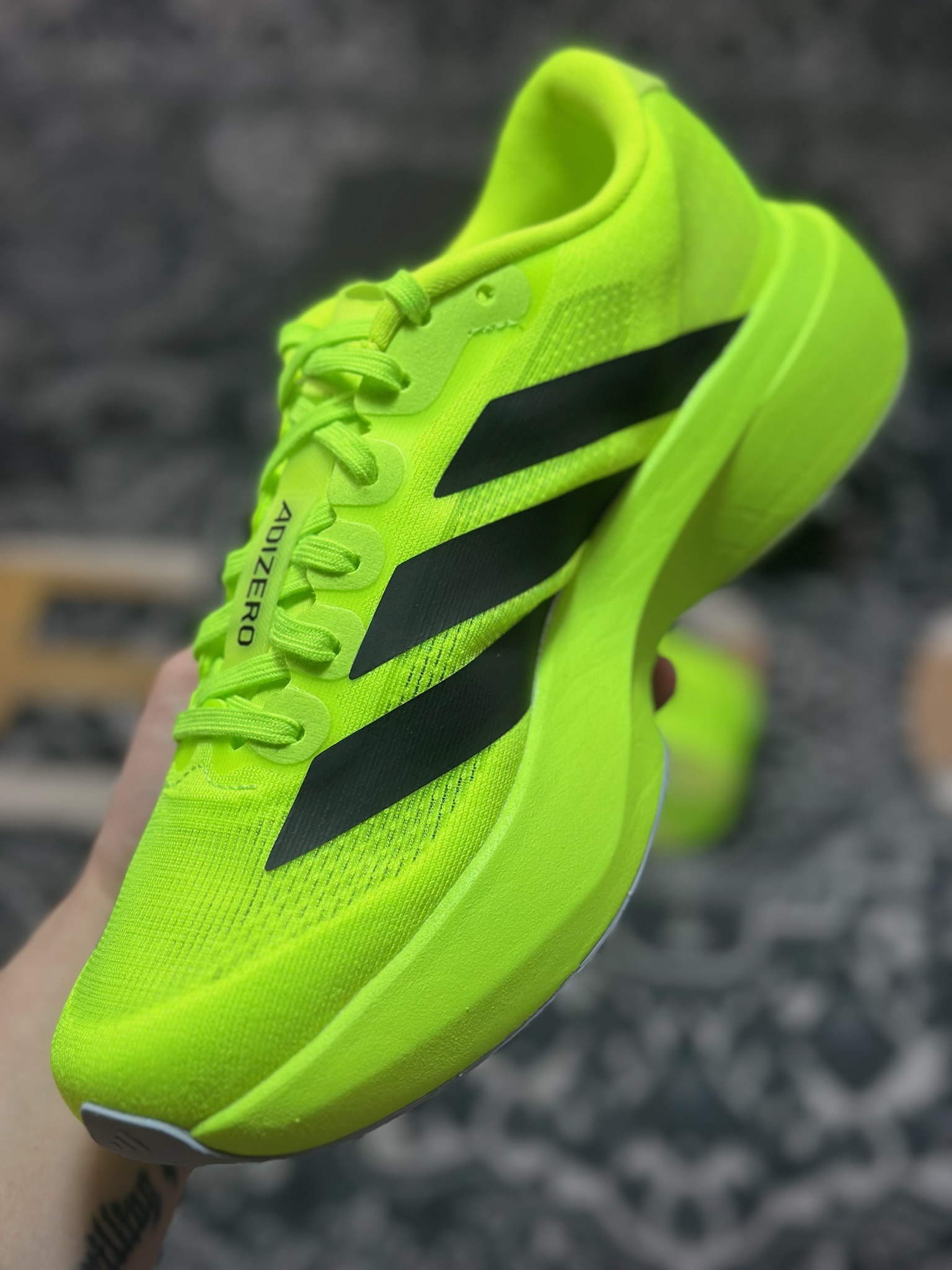 B2260 优选 原装级别 PK纯原 AD Adizero Evo SL M 白黑零度系列马拉松轻量竞速运动跑鞋黑白 JP3416