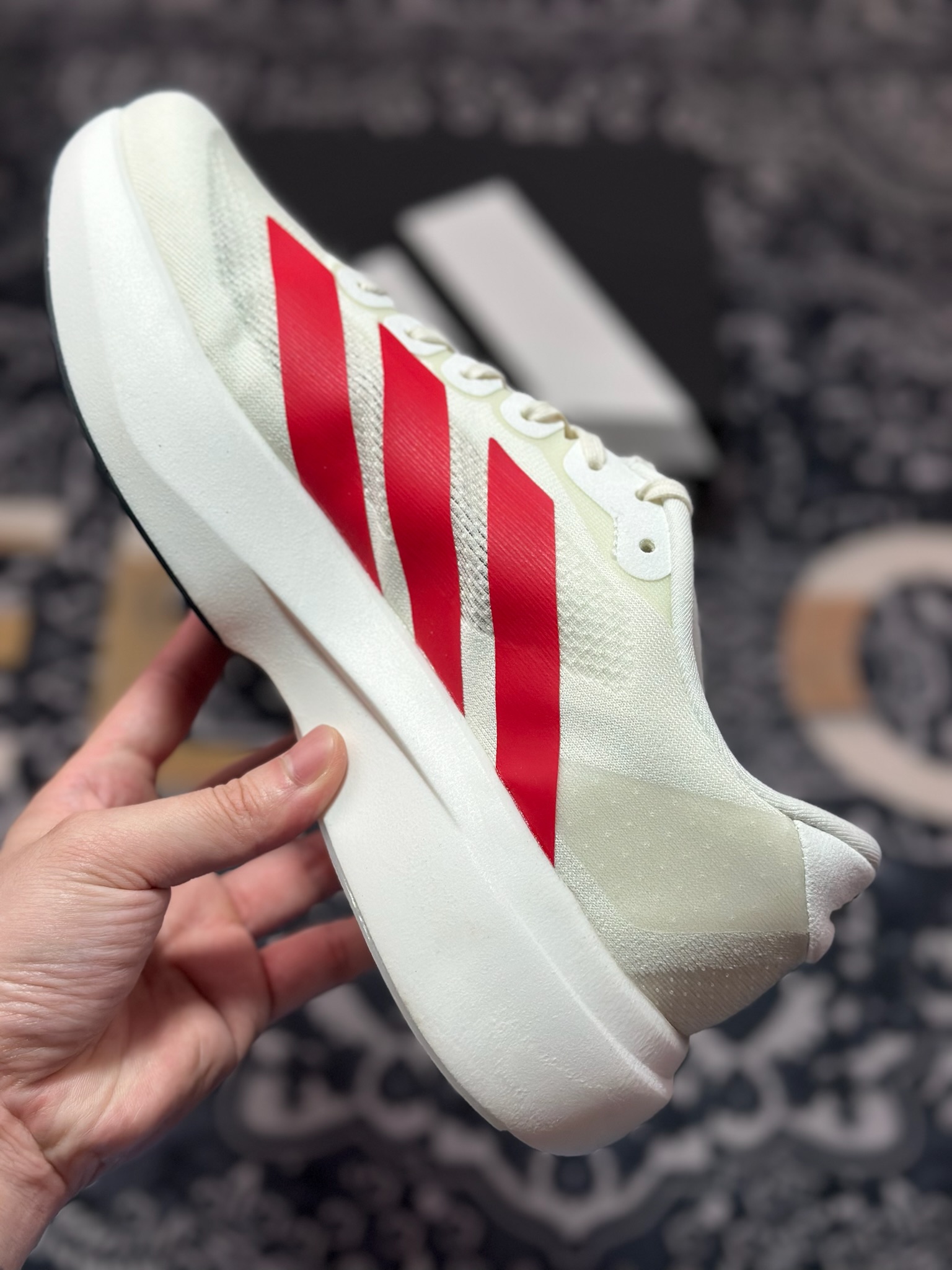 B2260 优选 原装级别 PK纯原 AD Adizero Evo SL M 白黑零度系列马拉松轻量竞速运动跑鞋黑白 JS1183