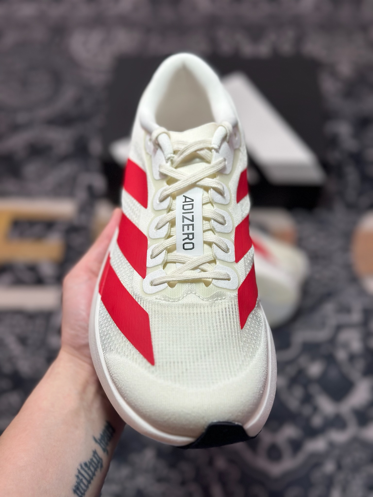 B2260 优选 原装级别 PK纯原 AD Adizero Evo SL M 白黑零度系列马拉松轻量竞速运动跑鞋黑白 JS1183