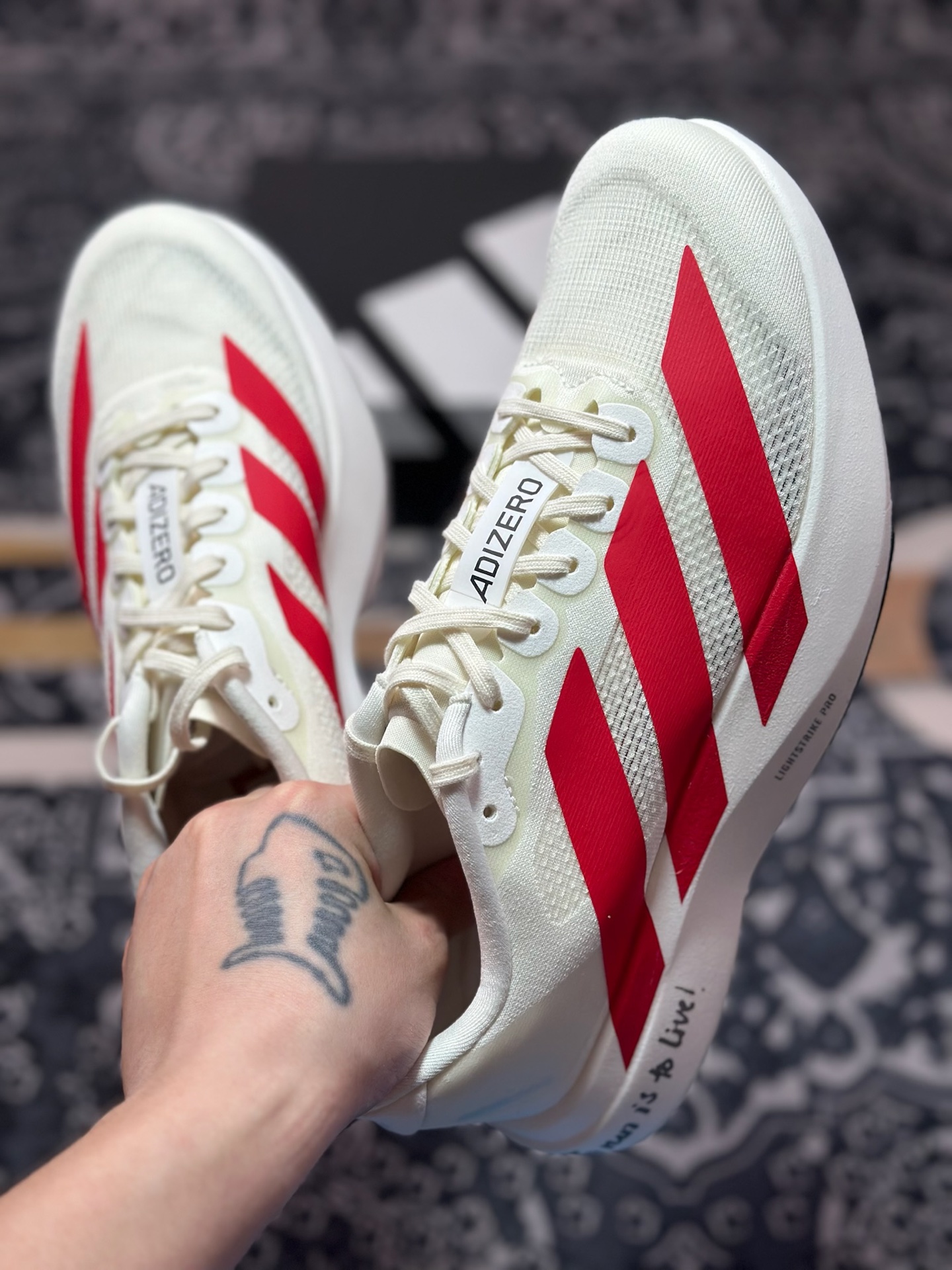 B2260 优选 原装级别 PK纯原 AD Adizero Evo SL M 白黑零度系列马拉松轻量竞速运动跑鞋黑白 JS1183