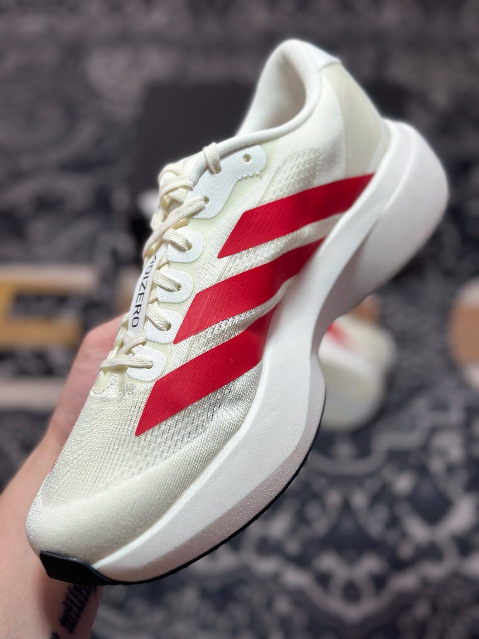 B2260 优选 原装级别 PK纯原 AD Adizero Evo SL M 白黑零度系列马拉松轻量竞速运动跑鞋黑白 JS1183