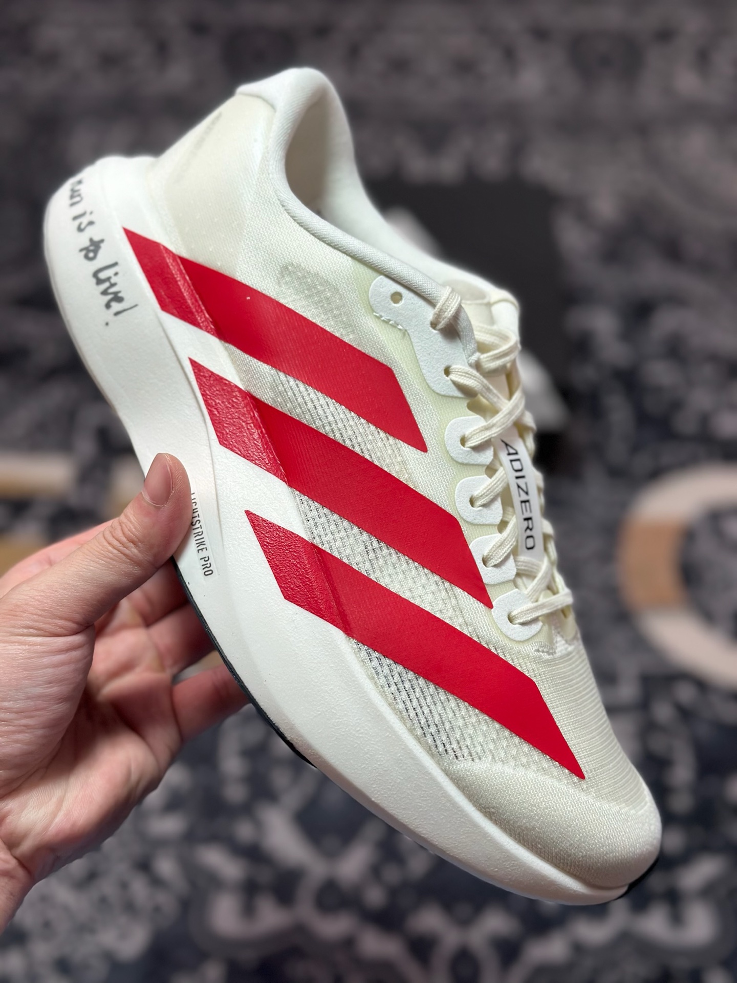 B2260 优选 原装级别 PK纯原 AD Adizero Evo SL M 白黑零度系列马拉松轻量竞速运动跑鞋黑白 JS1183