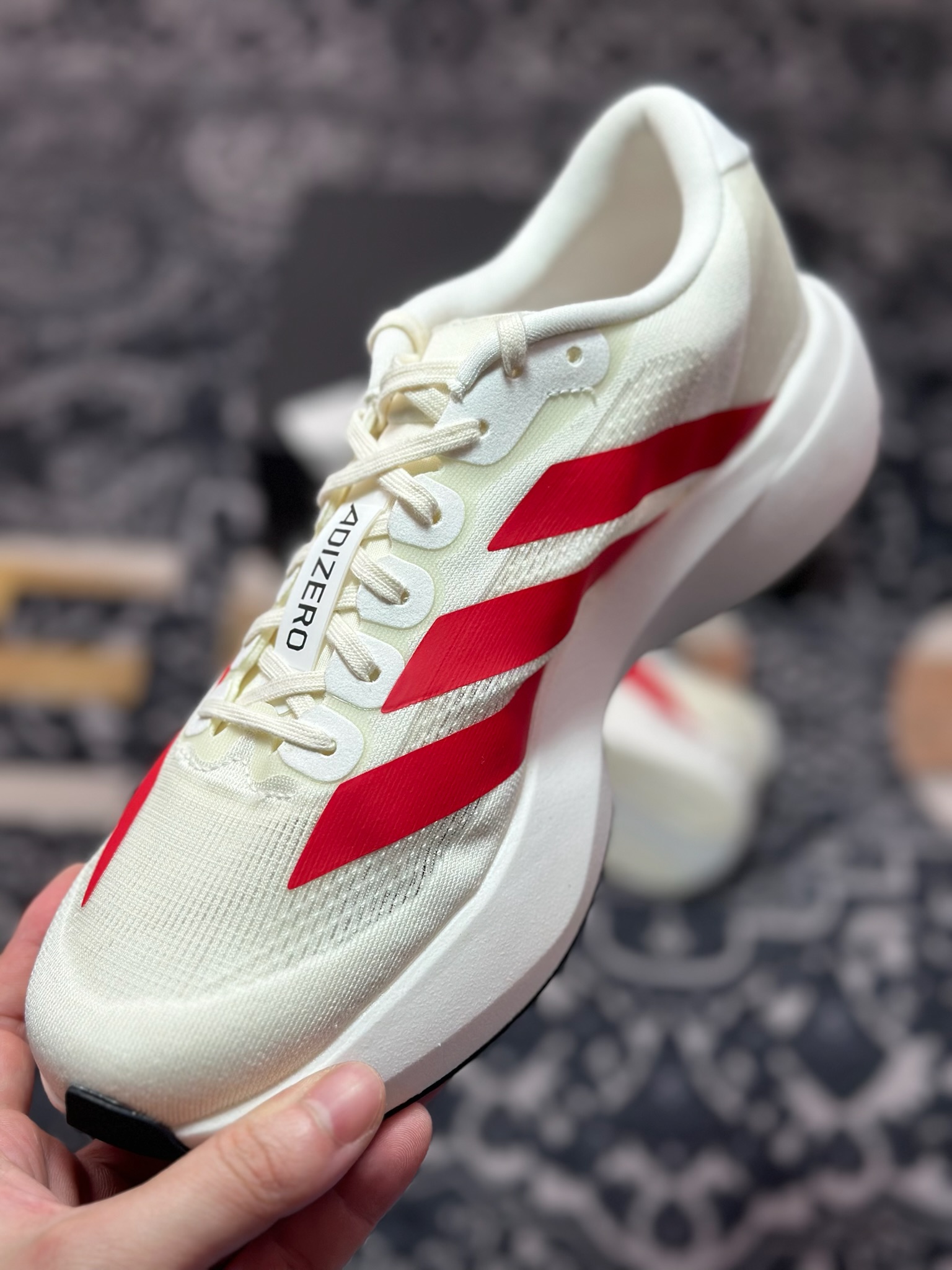 B2260 优选 原装级别 PK纯原 AD Adizero Evo SL M 白黑零度系列马拉松轻量竞速运动跑鞋黑白 JS1183