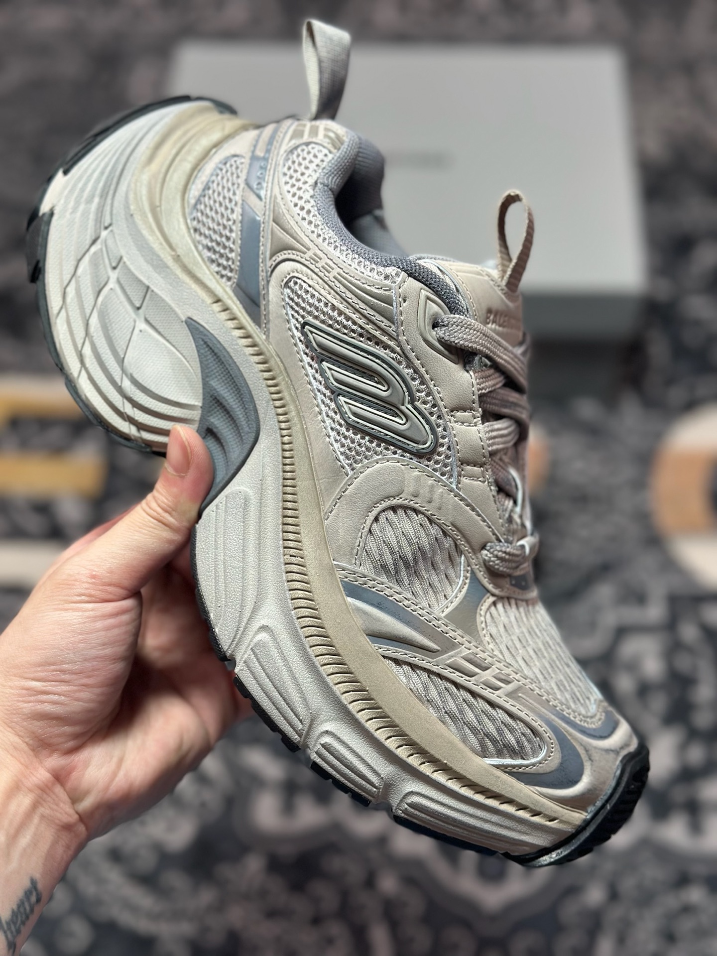 C7420 巴黎世家BALENCIAGA Cargo Sneaker 10XL船型系列低帮百搭休闲运动鞋“灰做旧”815859 W2MV2 2211-Chinese UA Cheap High Quatity Brand Clothes Bags handbags Sneakers wholesale wholesaler seller from China Factory suppliers Fashion Clothing Shoes best Quality Beautiful Price C7420 巴黎世家BALENCIAGA Cargo Sneaker 10XL船型系列低帮百搭休闲运动鞋“灰做旧”815859 W2MV2 2211