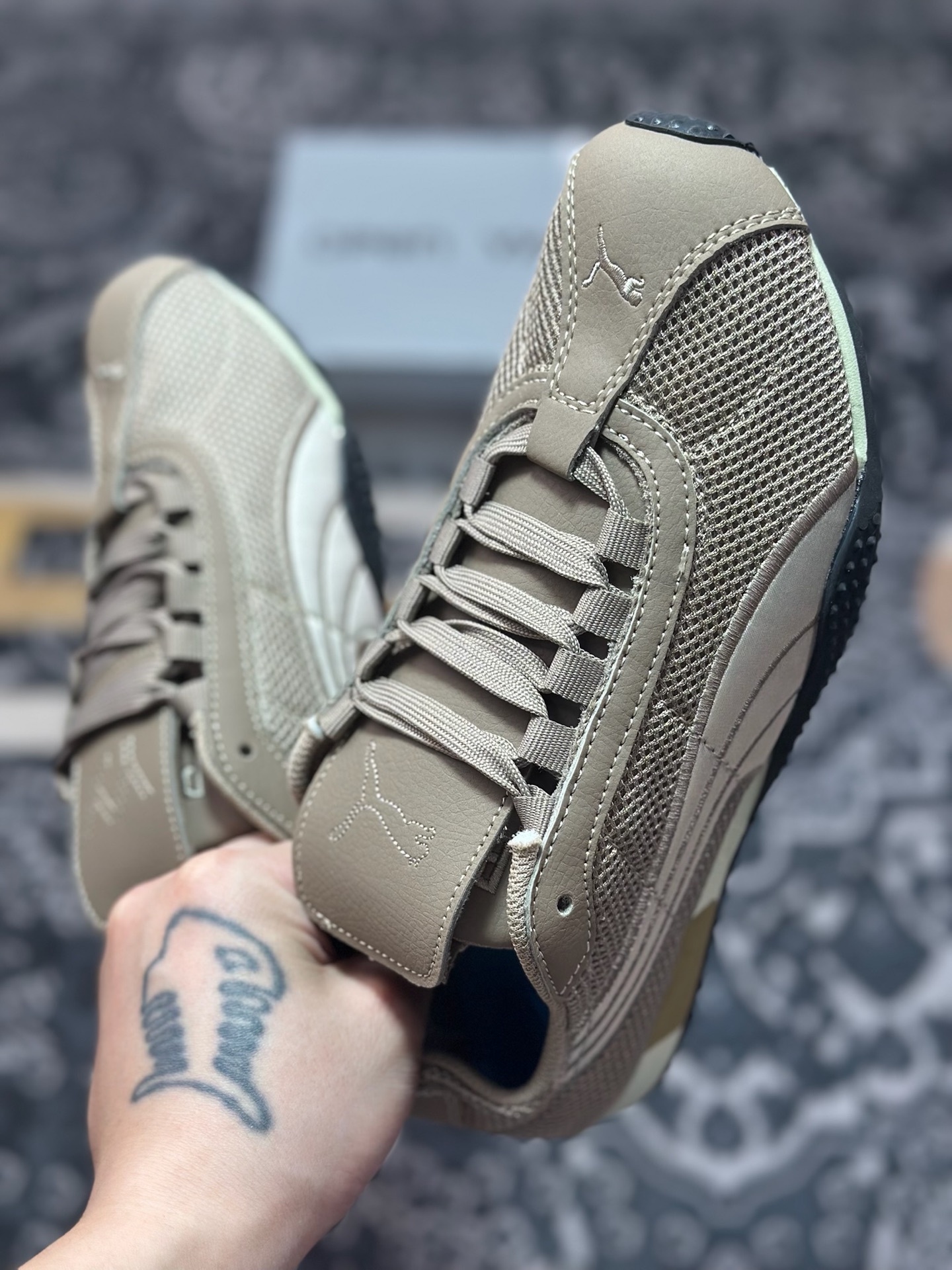 A4170 原装级别 Open Yy x Puma H-Street 褐色 联名款薄底低帮专业越野德训鞋 405046-02