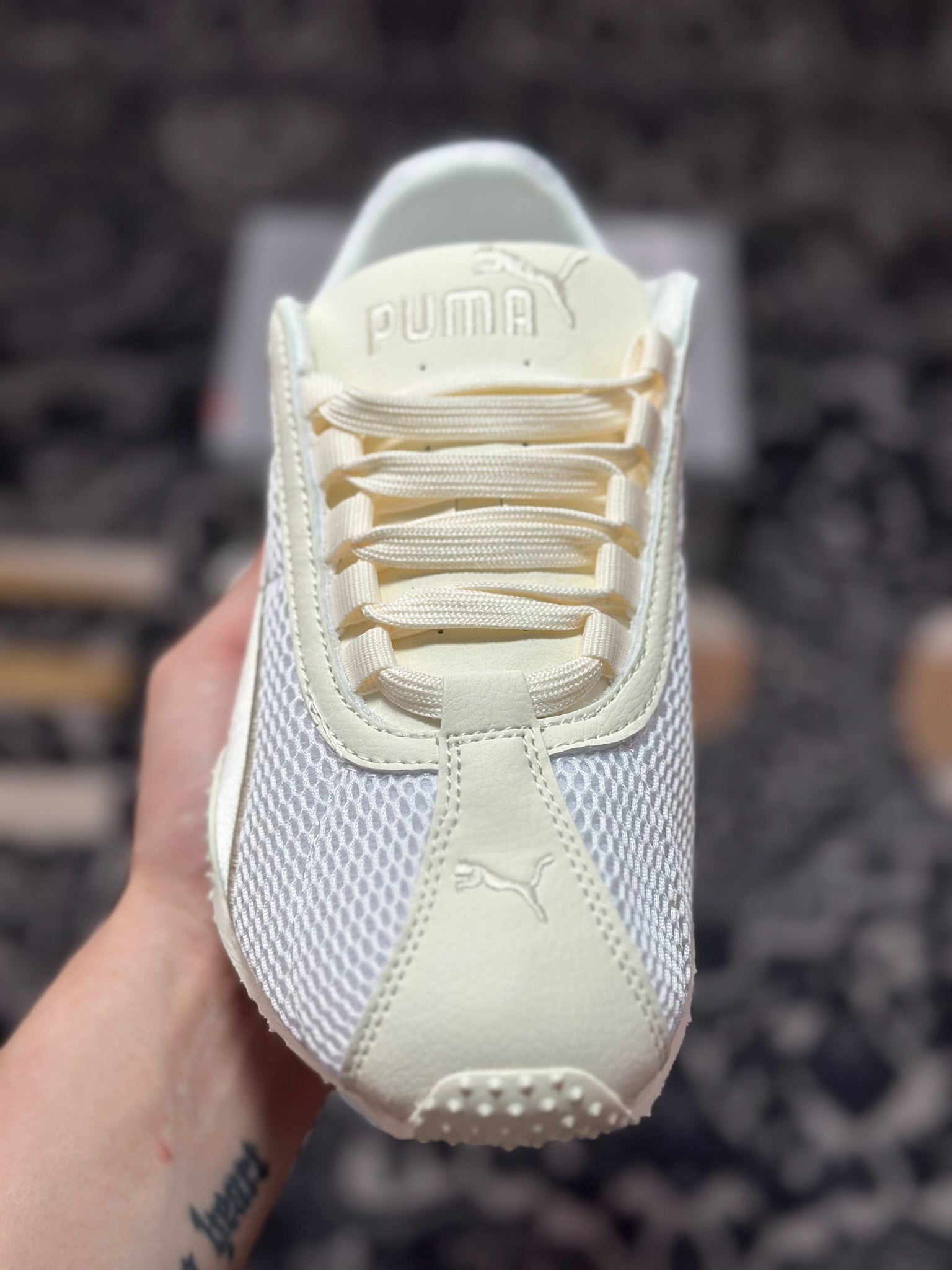 A4170 原装级别 Open Yy x Puma H-Street 米白 联名款薄底低帮专业越野德训鞋 405046-01