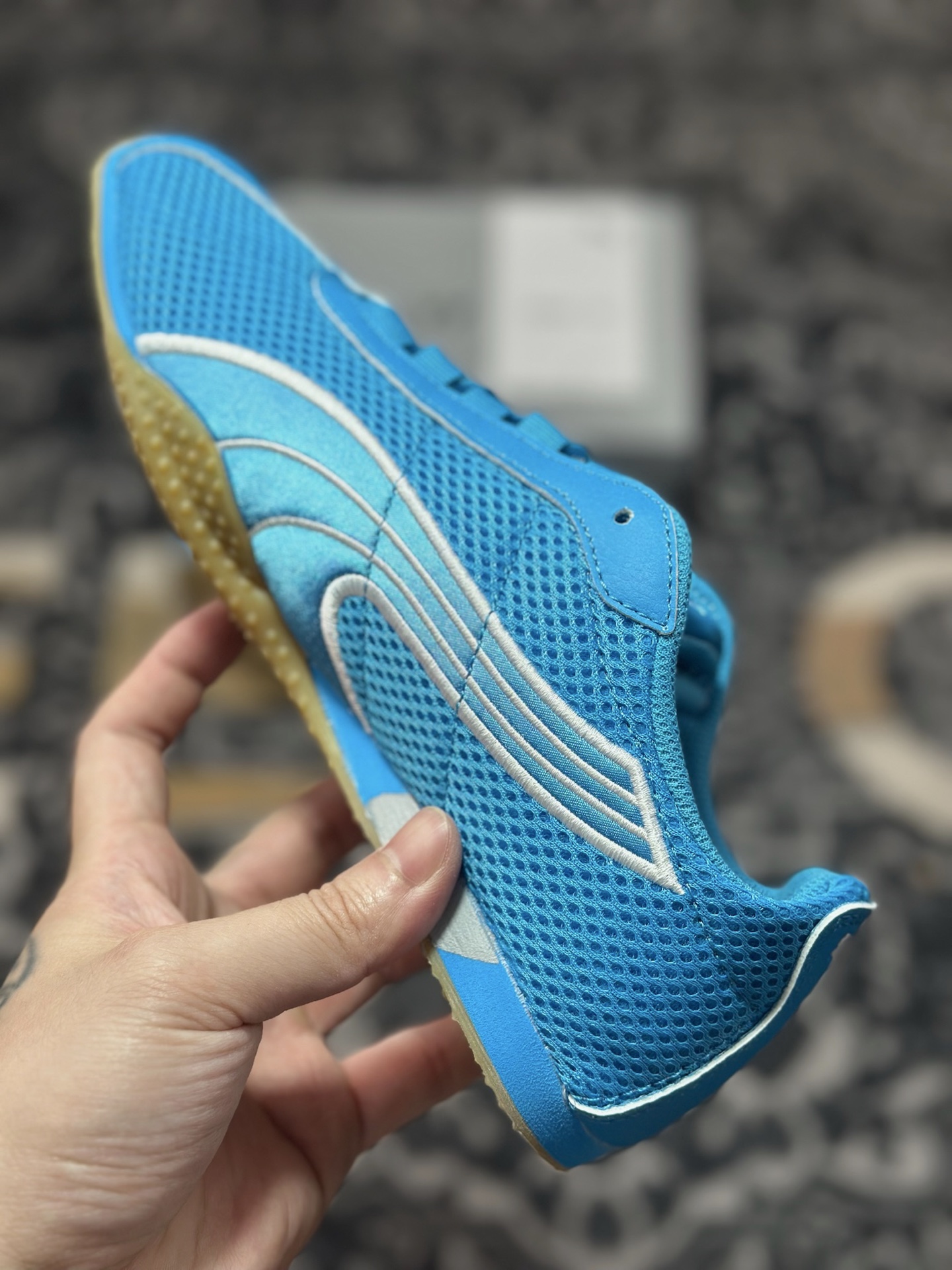 A4170 原装级别 Open Yy x Puma H-Street 宝蓝 联名款薄底低帮专业越野德训鞋 405046-03