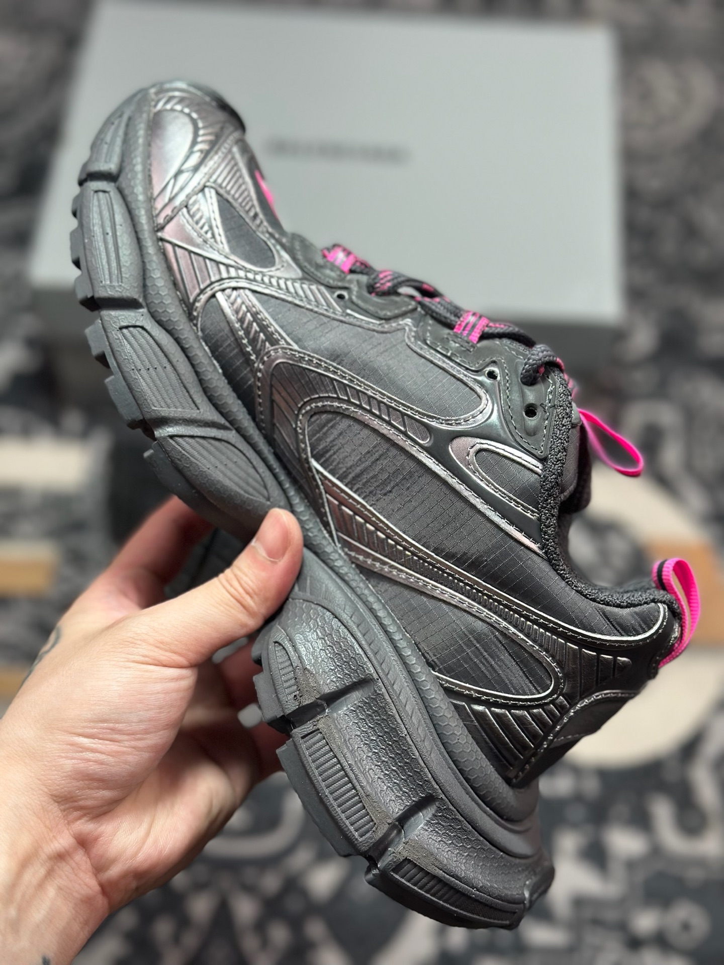 C2380 巴黎世家BALENCIAGA 3XL Sneakers 3+系列低帮复古阔型底姥爹风潮流百搭休闲慢跑鞋“透明网纱黑粉”734731 1150 3XL-Chinese UA Cheap High Quatity Brand Clothes Bags handbags Sneakers wholesale wholesaler seller from China Factory suppliers Fashion Clothing Shoes best Quality Beautiful Price C2380 巴黎世家BALENCIAGA 3XL Sneakers 3+系列低帮复古阔型底姥爹风潮流百搭休闲慢跑鞋“透明网纱黑粉”734731 1150 3XL