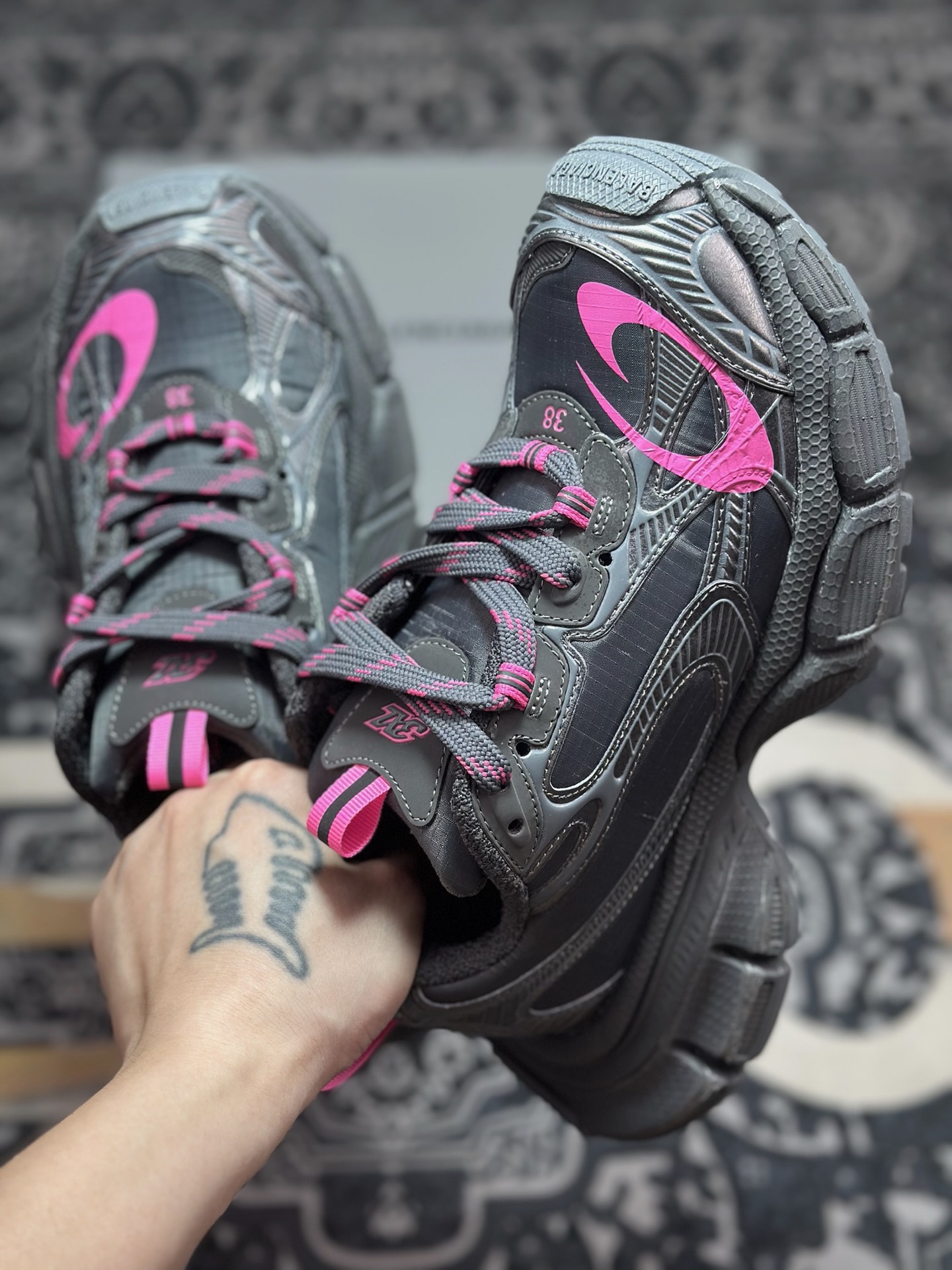 C0350 优选 原装级别Balenciaga 巴黎世家 3XL 做旧复古老爹鞋 734731 巴黎世家十代