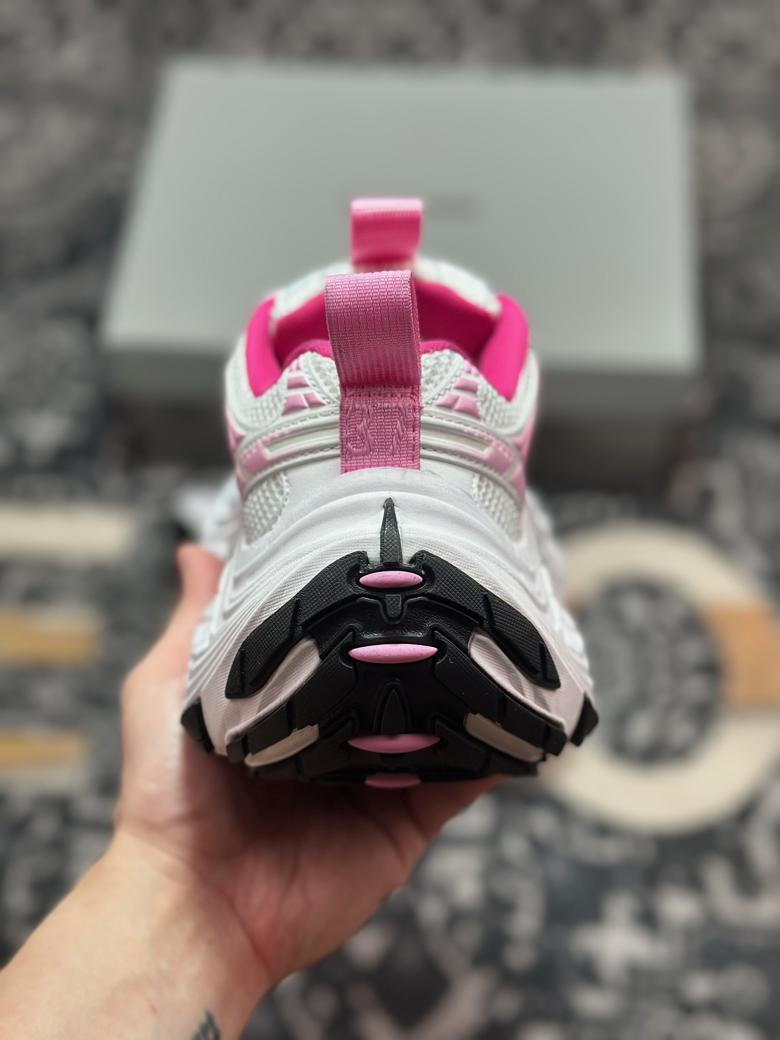 C7420 巴黎世家BALENCIAGA Cargo Sneaker 10XL船型系列低帮复古阔型厚底底姥爹运动鞋“粉白做旧” 815853 W2MV2 9511 6XL