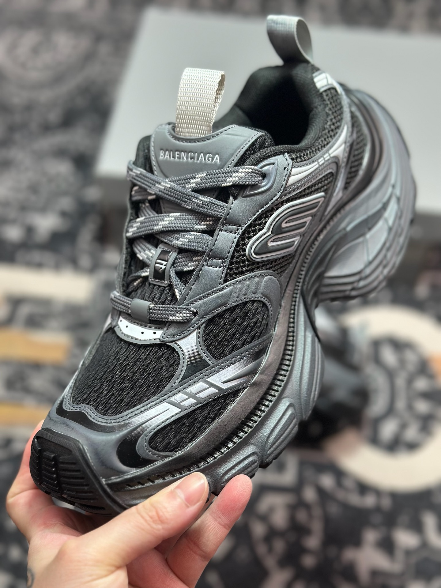 C7420 巴黎世家BALENCIAGA Cargo Sneaker 10XL船型系列低帮复古阔型厚底底姥爹风潮流百搭休闲运动鞋“全黑做旧”815853 W2MV2 0125 6XL-Chinese UA Cheap High Quatity Brand Clothes Bags handbags Sneakers wholesale wholesaler seller from China Factory suppliers Fashion Clothing Shoes best Quality Beautiful Price C7420 巴黎世家BALENCIAGA Cargo Sneaker 10XL船型系列低帮复古阔型厚底底姥爹风潮流百搭休闲运动鞋“全黑做旧”815853 W2MV2 0125 6XL