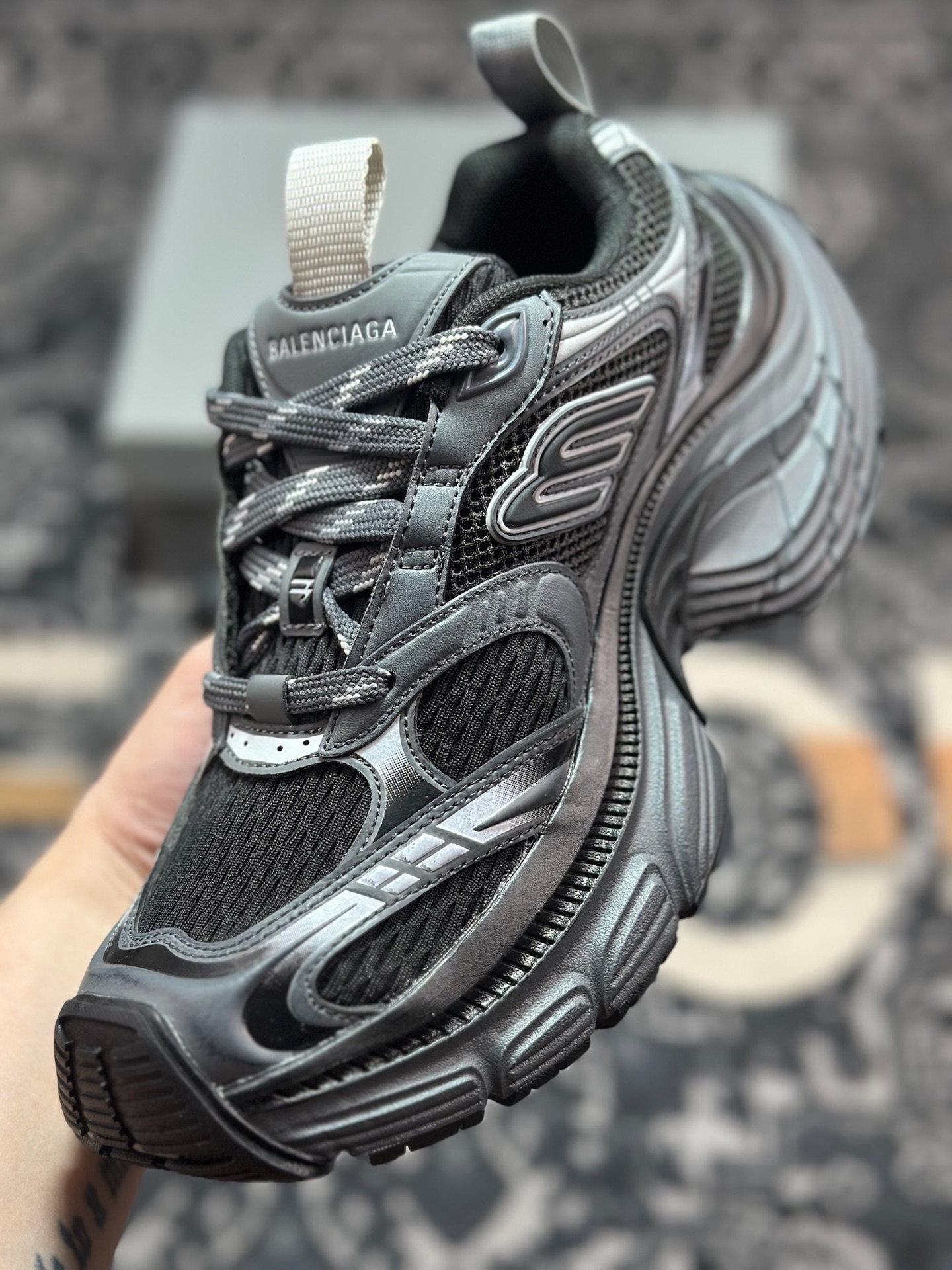 C7420 巴黎世家BALENCIAGA Cargo Sneaker 10XL船型系列低帮复古阔型厚底底姥爹风潮流百搭休闲运动鞋“全黑做旧”815853 W2MV2 0125 6XL-Chinese UA Cheap High Quatity Brand Clothes Bags handbags Sneakers wholesale wholesaler seller from China Factory suppliers Fashion Clothing Shoes best Quality Beautiful Price C7420 巴黎世家BALENCIAGA Cargo Sneaker 10XL船型系列低帮复古阔型厚底底姥爹风潮流百搭休闲运动鞋“全黑做旧”815853 W2MV2 0125 6XL