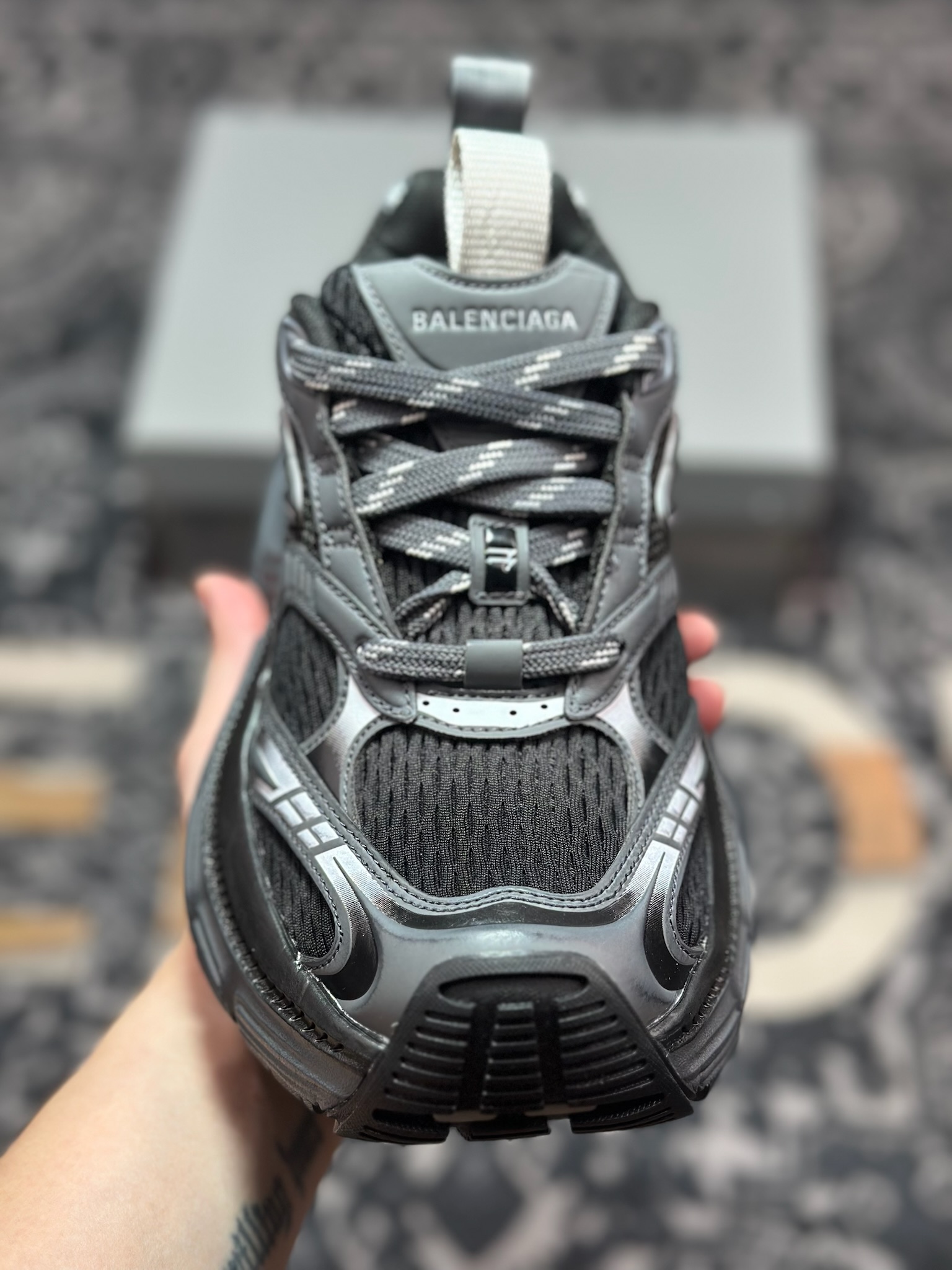 C7420 巴黎世家BALENCIAGA Cargo Sneaker 10XL船型系列低帮复古阔型厚底底姥爹风潮流百搭休闲运动鞋“全黑做旧”815853 W2MV2 0125 6XL-Chinese UA Cheap High Quatity Brand Clothes Bags handbags Sneakers wholesale wholesaler seller from China Factory suppliers Fashion Clothing Shoes best Quality Beautiful Price C7420 巴黎世家BALENCIAGA Cargo Sneaker 10XL船型系列低帮复古阔型厚底底姥爹风潮流百搭休闲运动鞋“全黑做旧”815853 W2MV2 0125 6XL