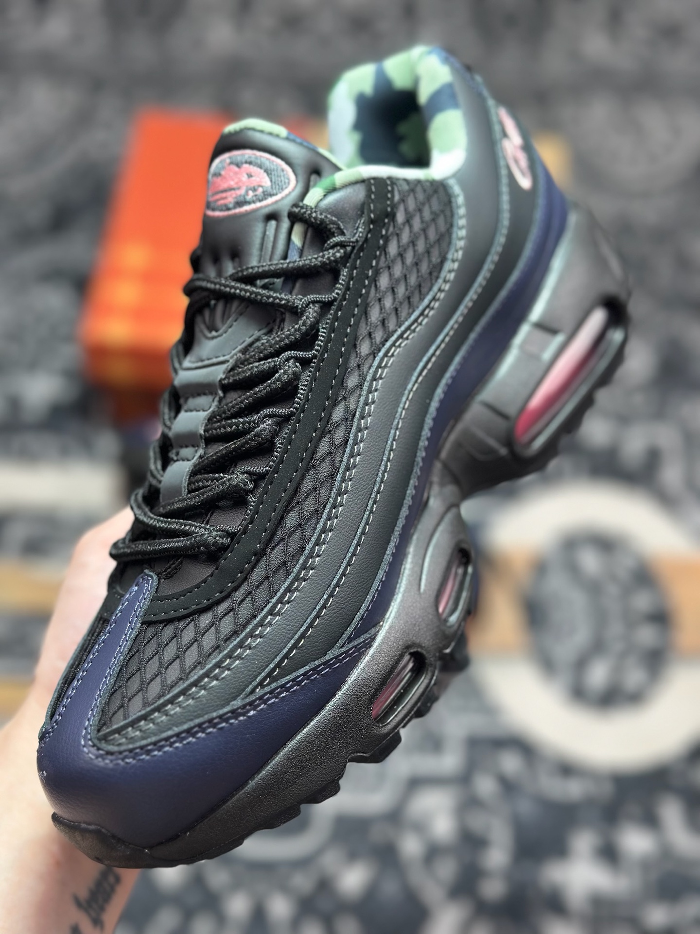 A820 Corteiz x NK Air Max 95 黑蓝粉 FB2709-001-Chinese UA Cheap High Quatity Brand Clothes Bags handbags Sneakers wholesale wholesaler seller from China Factory suppliers Fashion Clothing Shoes best Quality Beautiful Price A820 Corteiz x NK Air Max 95 黑蓝粉 FB2709-001