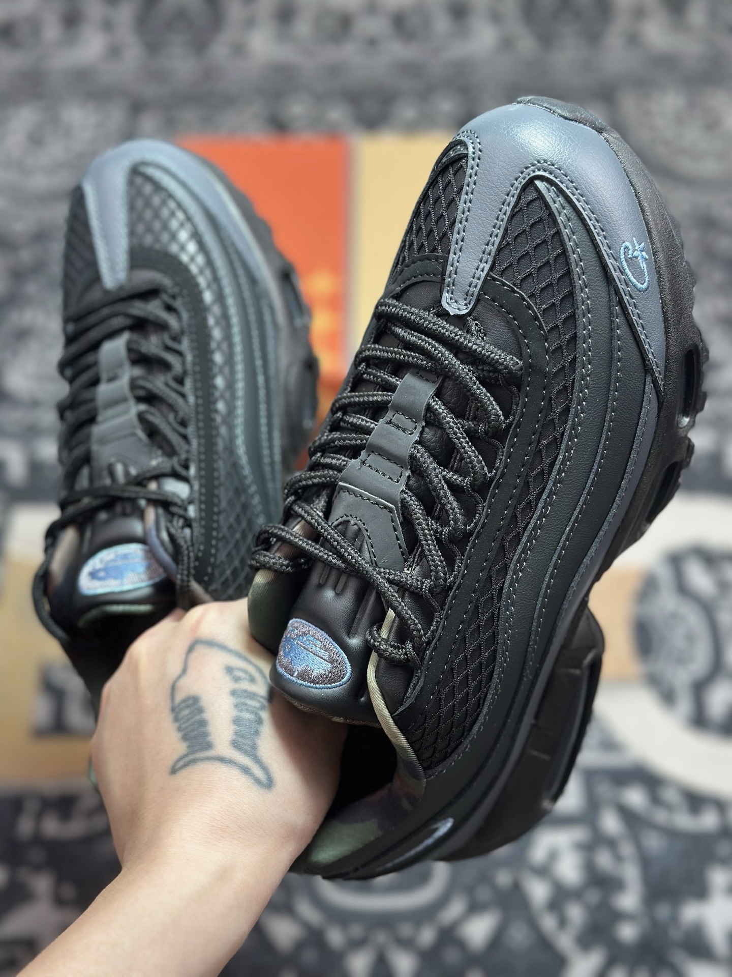 A822 Corteiz x NK Air Max 95 黑蓝 FB2709-002-Chinese UA Cheap High Quatity Brand Clothes Bags handbags Sneakers wholesale wholesaler seller from China Factory suppliers Fashion Clothing Shoes best Quality Beautiful Price A822 Corteiz x NK Air Max 95 黑蓝 FB2709-002