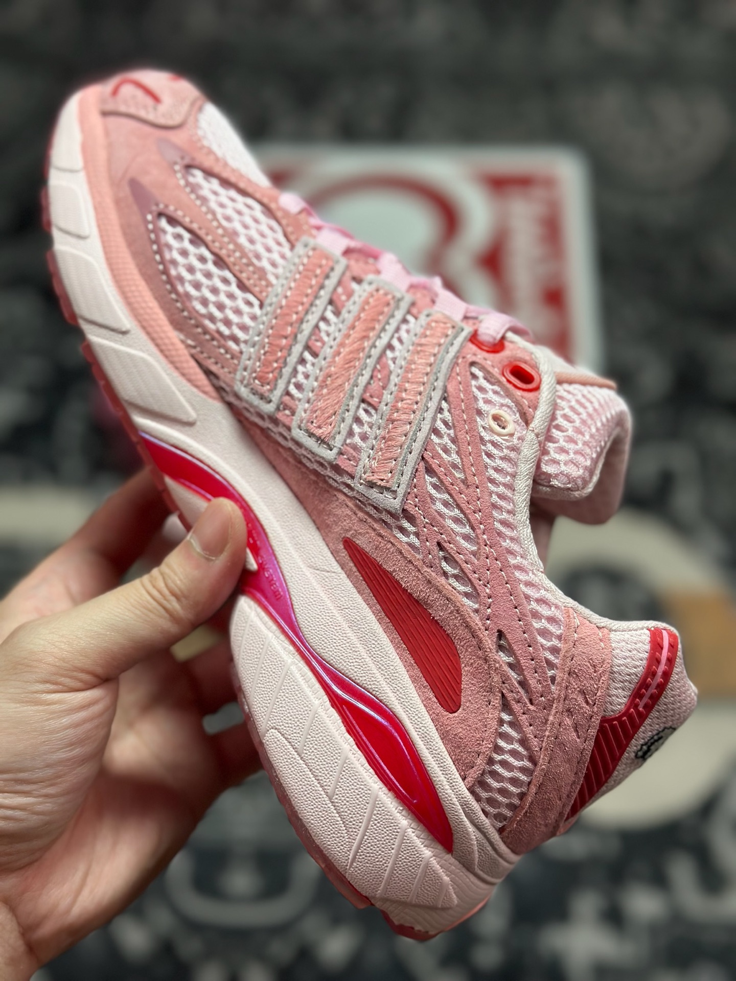 B320 Unheardof x AD Originals Adistar Cushion 粉红 复古前卫科技休闲运动老爹鞋 JS2974-Chinese UA Cheap High Quatity Brand Clothes Bags handbags Sneakers wholesale wholesaler seller from China Factory suppliers Fashion Clothing Shoes best Quality Beautiful Price B320 Unheardof x AD Originals Adistar Cushion 粉红 复古前卫科技休闲运动老爹鞋 JS2974