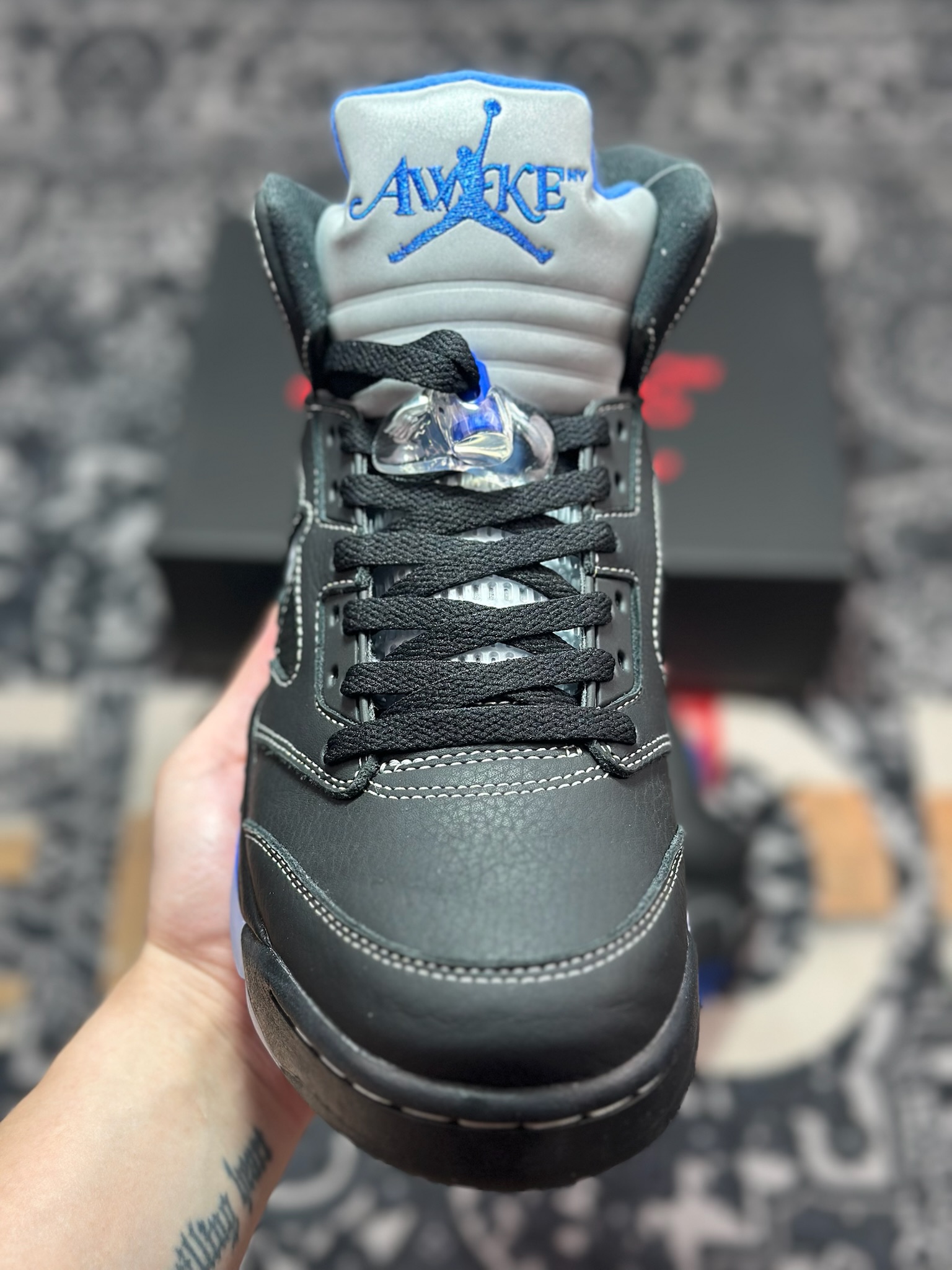 D040 优选 Awake NY x联名 Air Jordan 5 黑蓝 DV4982-004-Chinese UA Cheap High Quatity Brand Clothes Bags handbags Sneakers wholesale wholesaler seller from China Factory suppliers Fashion Clothing Shoes best Quality Beautiful Price D040 优选 Awake NY x联名 Air Jordan 5 黑蓝 DV4982-004
