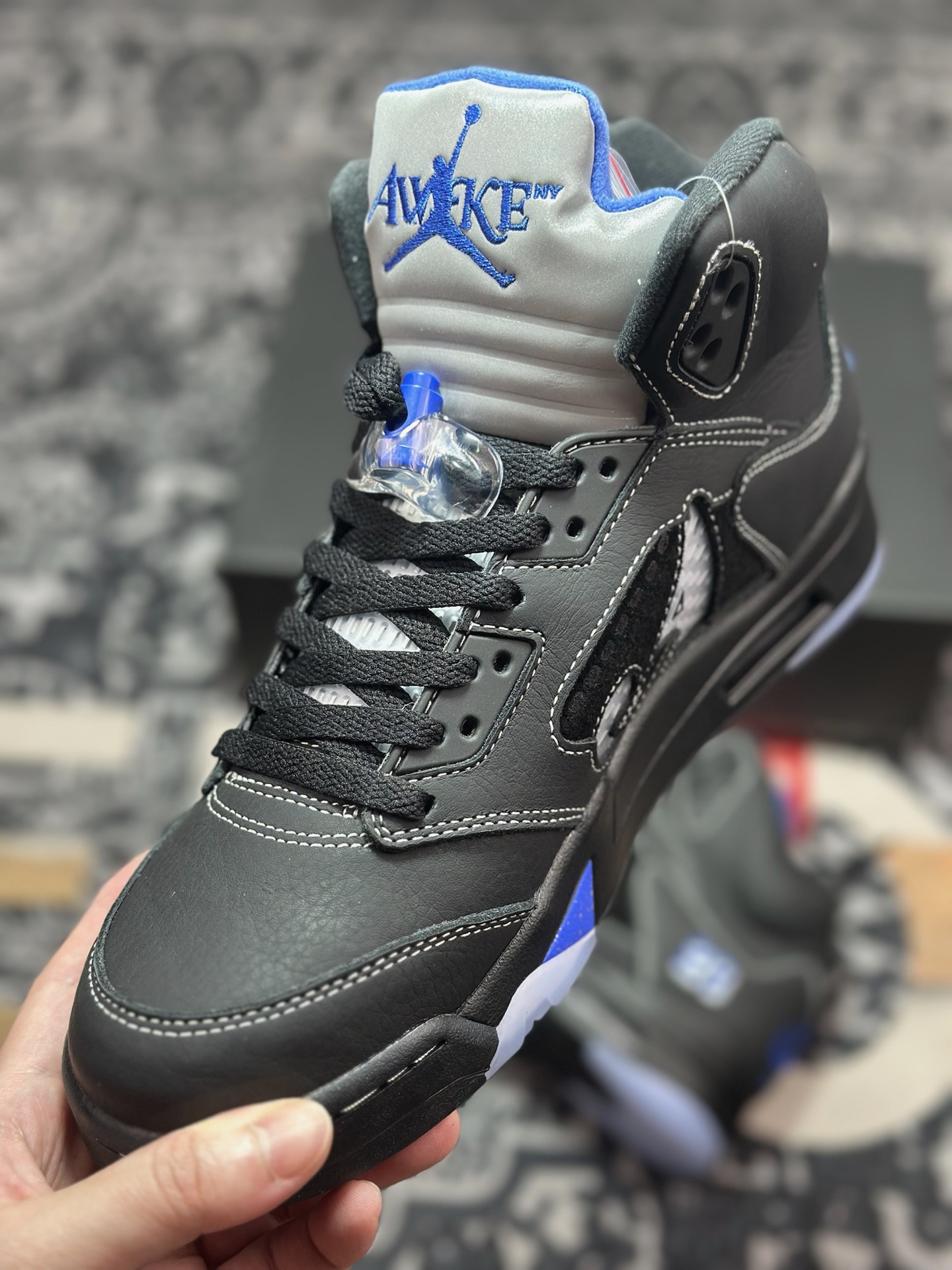 D040 优选 Awake NY x联名 Air Jordan 5 黑蓝 DV4982-004-Chinese UA Cheap High Quatity Brand Clothes Bags handbags Sneakers wholesale wholesaler seller from China Factory suppliers Fashion Clothing Shoes best Quality Beautiful Price D040 优选 Awake NY x联名 Air Jordan 5 黑蓝 DV4982-004