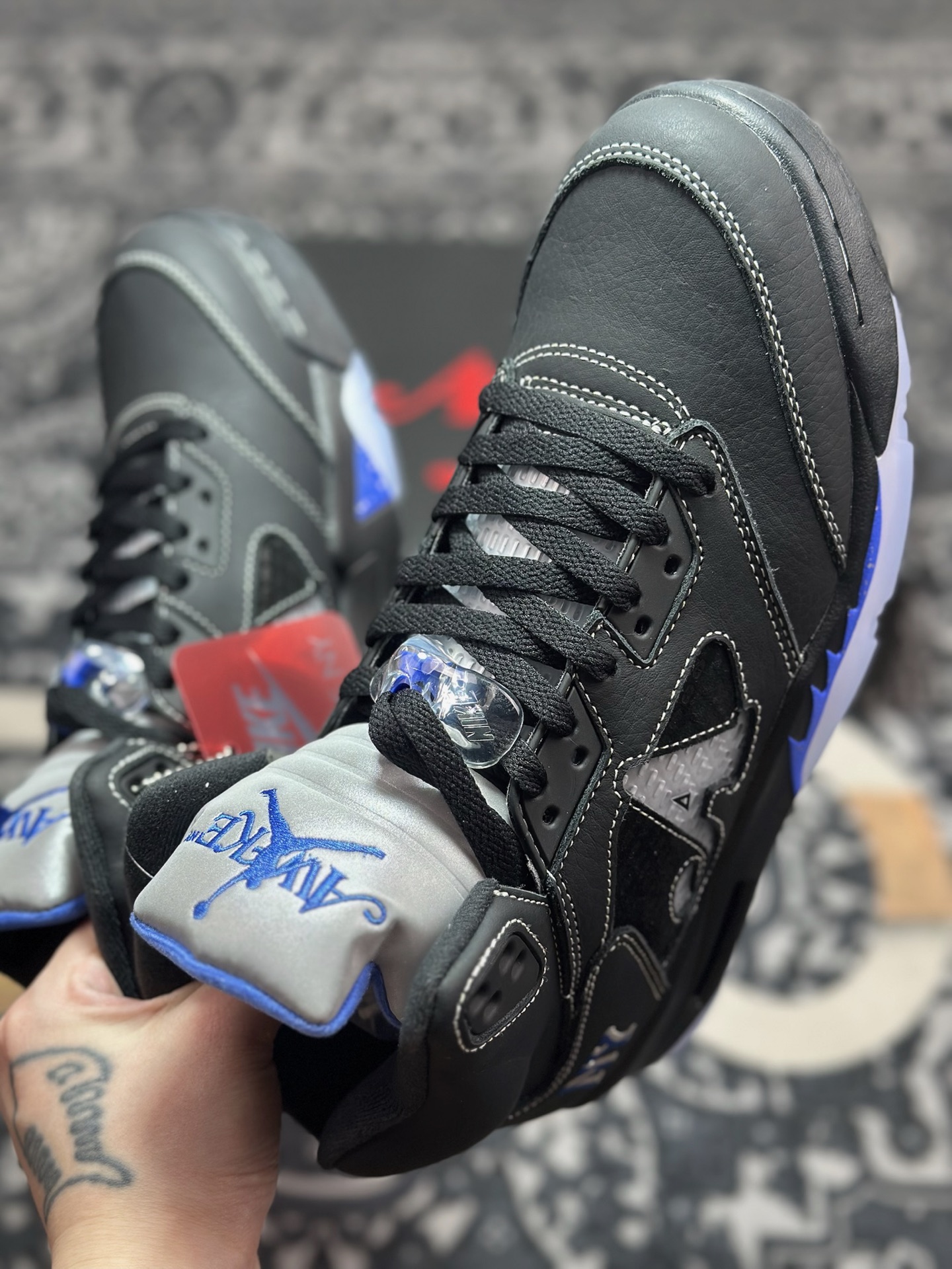 D040 优选 Awake NY x联名 Air Jordan 5 黑蓝 DV4982-004-Chinese UA Cheap High Quatity Brand Clothes Bags handbags Sneakers wholesale wholesaler seller from China Factory suppliers Fashion Clothing Shoes best Quality Beautiful Price D040 优选 Awake NY x联名 Air Jordan 5 黑蓝 DV4982-004