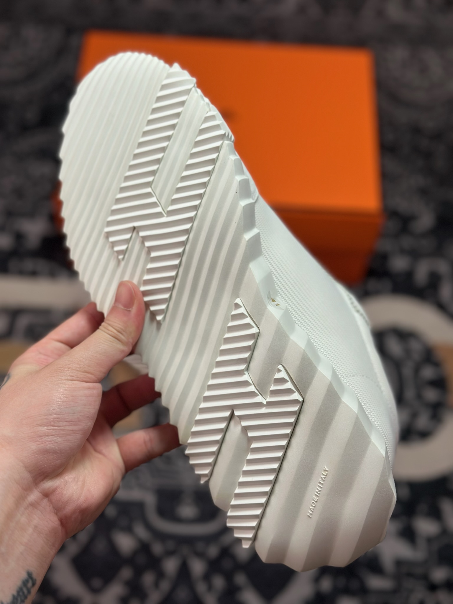C440 爱马仕/Hermès Bouncing Low Sneaker 跳跃系列低帮轻便透气百搭休闲运动鞋“网布全白”H231764ZH9