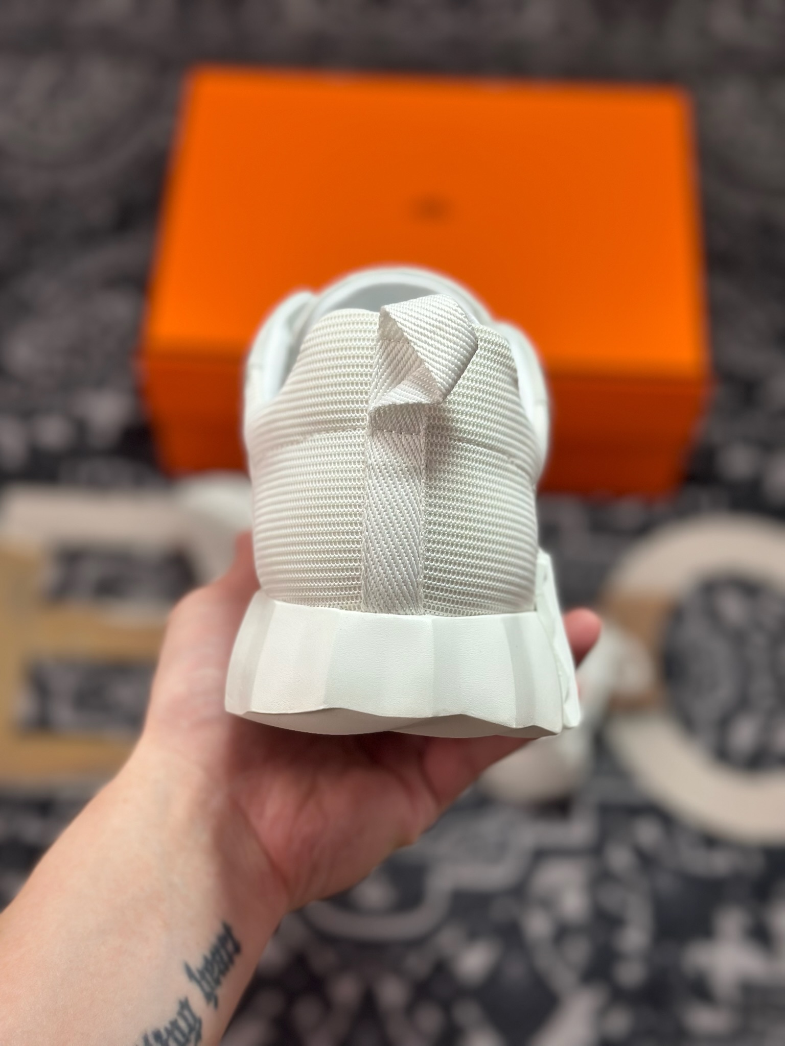 C440 爱马仕/Hermès Bouncing Low Sneaker 跳跃系列低帮轻便透气百搭休闲运动鞋“网布全白”H231764ZH9