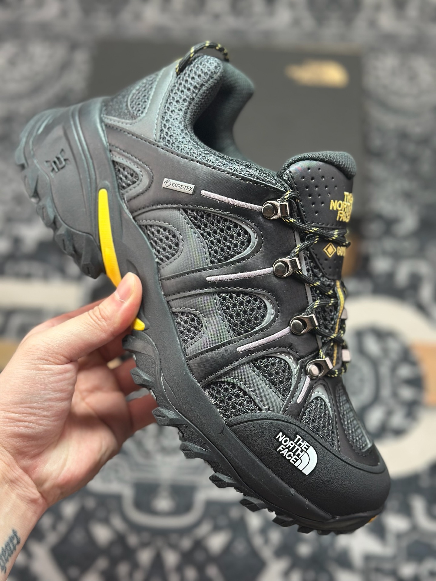 B320  北面THE NORTH FACE Hedgehog系列 网布 舒适 防滑耐磨防水透气抓地 低帮 徒步鞋 NF0A8ADUKT0-095