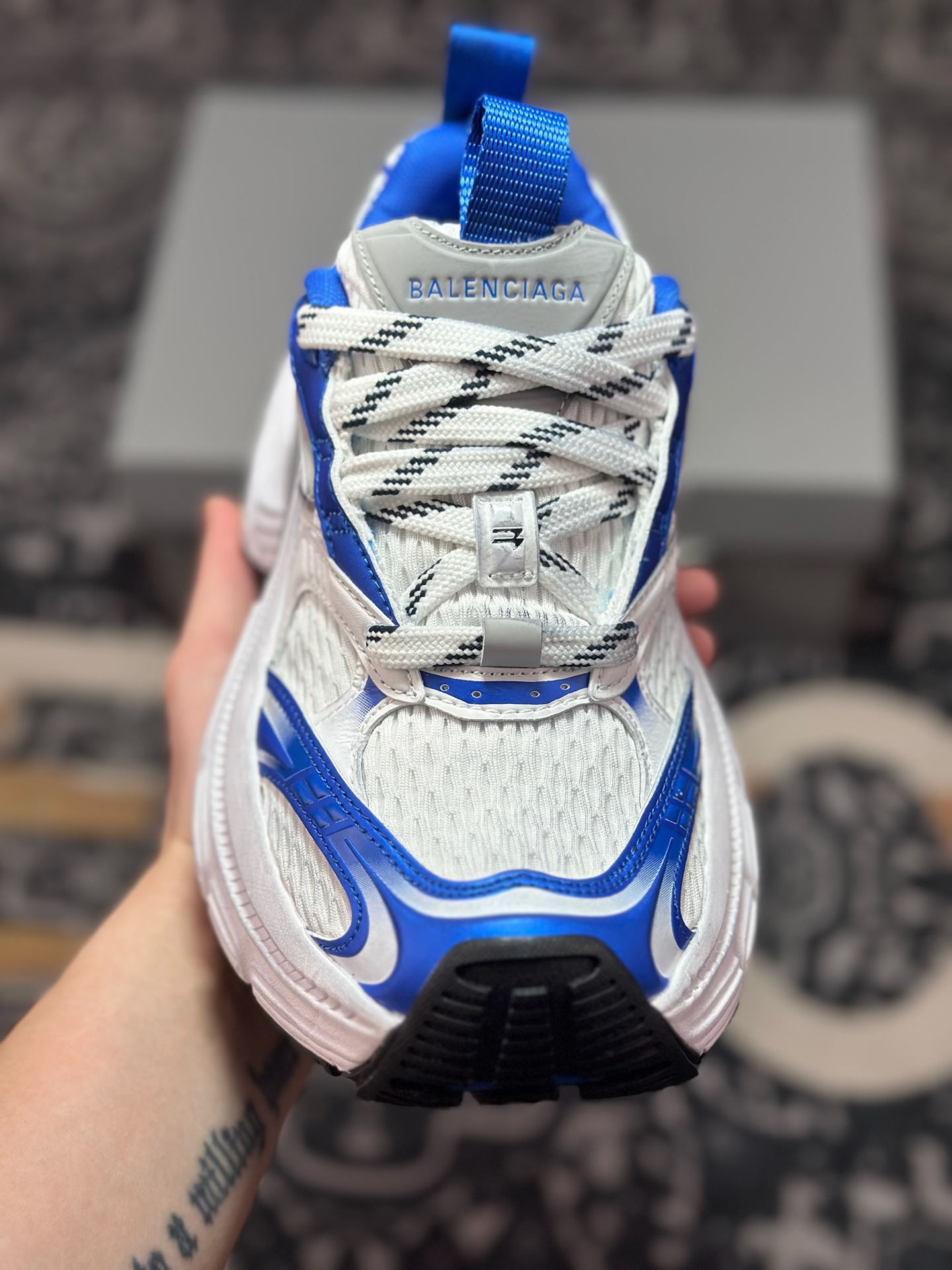 C740 巴黎世家BALENCIAGA Cargo Sneaker 10XL船型系列低帮复古阔型厚底底姥爹风潮流百搭休闲运动鞋“白蓝做旧”815853 W2MV2 0125 6XL-Chinese UA Cheap High Quatity Brand Clothes Bags handbags Sneakers wholesale wholesaler seller from China Factory suppliers Fashion Clothing Shoes best Quality Beautiful Price C740 巴黎世家BALENCIAGA Cargo Sneaker 10XL船型系列低帮复古阔型厚底底姥爹风潮流百搭休闲运动鞋“白蓝做旧”815853 W2MV2 0125 6XL