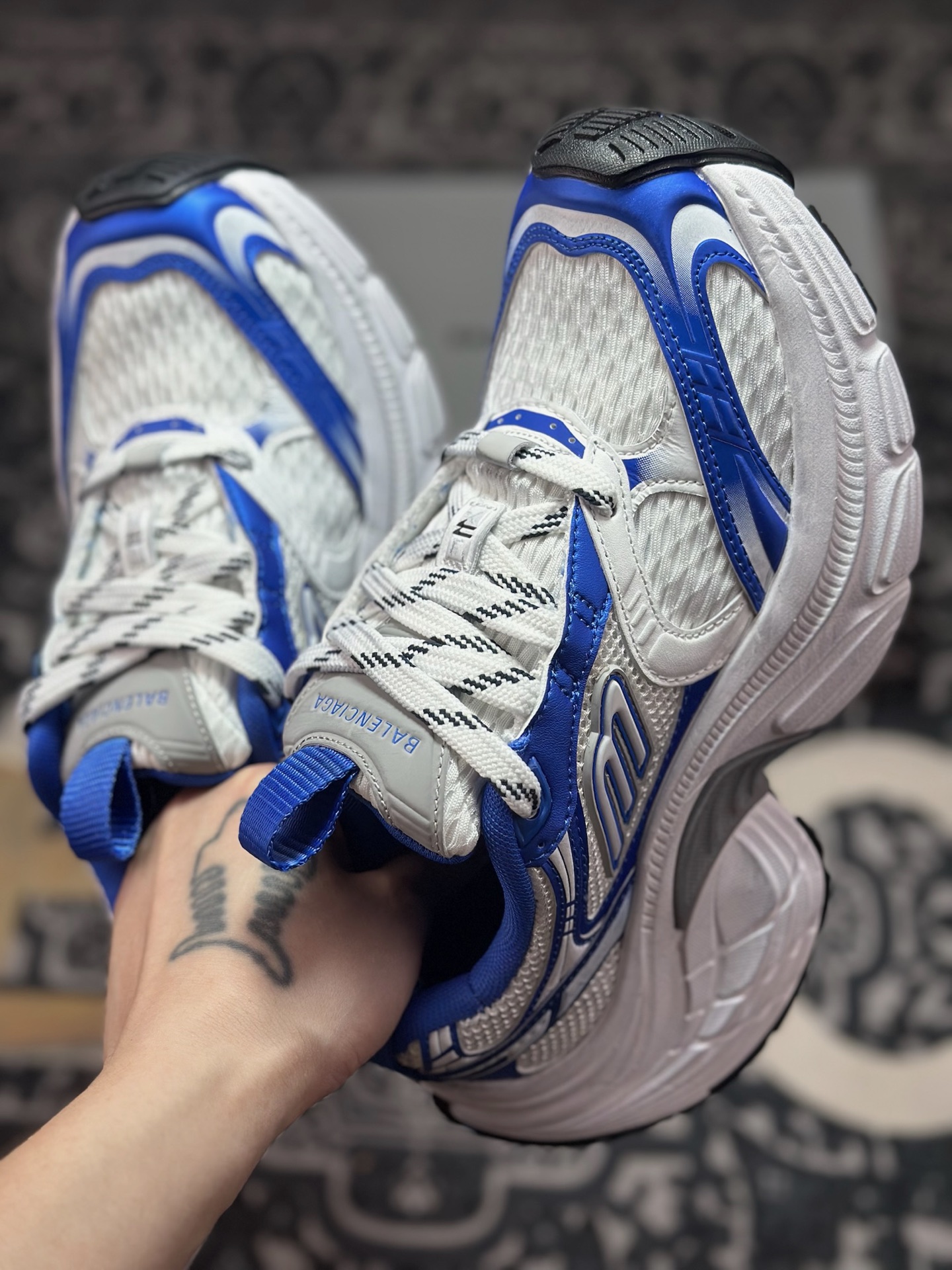 C740 巴黎世家BALENCIAGA Cargo Sneaker 10XL船型系列低帮复古阔型厚底底姥爹风潮流百搭休闲运动鞋“白蓝做旧”815853 W2MV2 0125 6XL-Chinese UA Cheap High Quatity Brand Clothes Bags handbags Sneakers wholesale wholesaler seller from China Factory suppliers Fashion Clothing Shoes best Quality Beautiful Price C740 巴黎世家BALENCIAGA Cargo Sneaker 10XL船型系列低帮复古阔型厚底底姥爹风潮流百搭休闲运动鞋“白蓝做旧”815853 W2MV2 0125 6XL