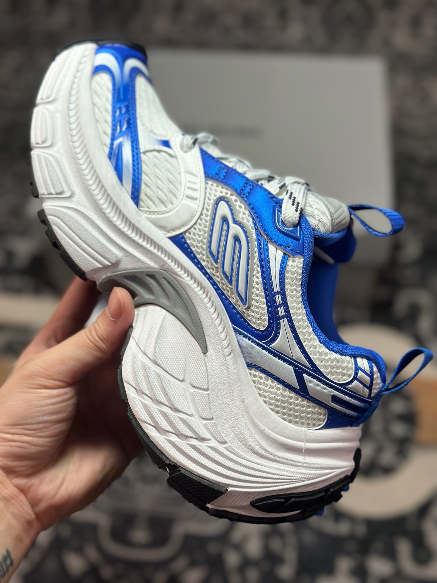 C740 巴黎世家BALENCIAGA Cargo Sneaker 10XL船型系列低帮复古阔型厚底底姥爹风潮流百搭休闲运动鞋“白蓝做旧”815853 W2MV2 0125 6XL-Chinese UA Cheap High Quatity Brand Clothes Bags handbags Sneakers wholesale wholesaler seller from China Factory suppliers Fashion Clothing Shoes best Quality Beautiful Price C740 巴黎世家BALENCIAGA Cargo Sneaker 10XL船型系列低帮复古阔型厚底底姥爹风潮流百搭休闲运动鞋“白蓝做旧”815853 W2MV2 0125 6XL