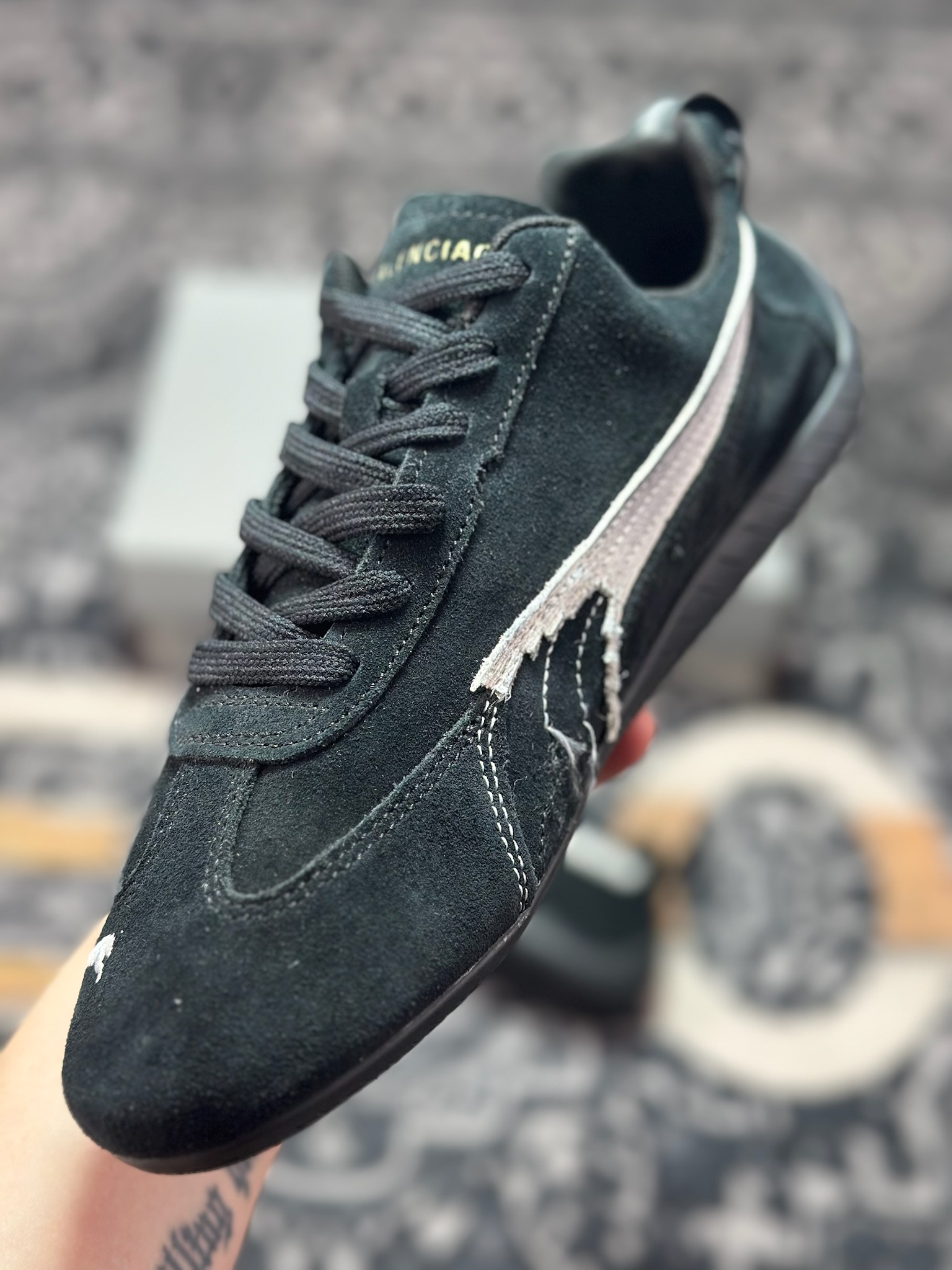优选 原装级别Balenciaga x Puma 彪马 Speedcat 巴黎世家联名款低帮休闲鞋 406519-02
