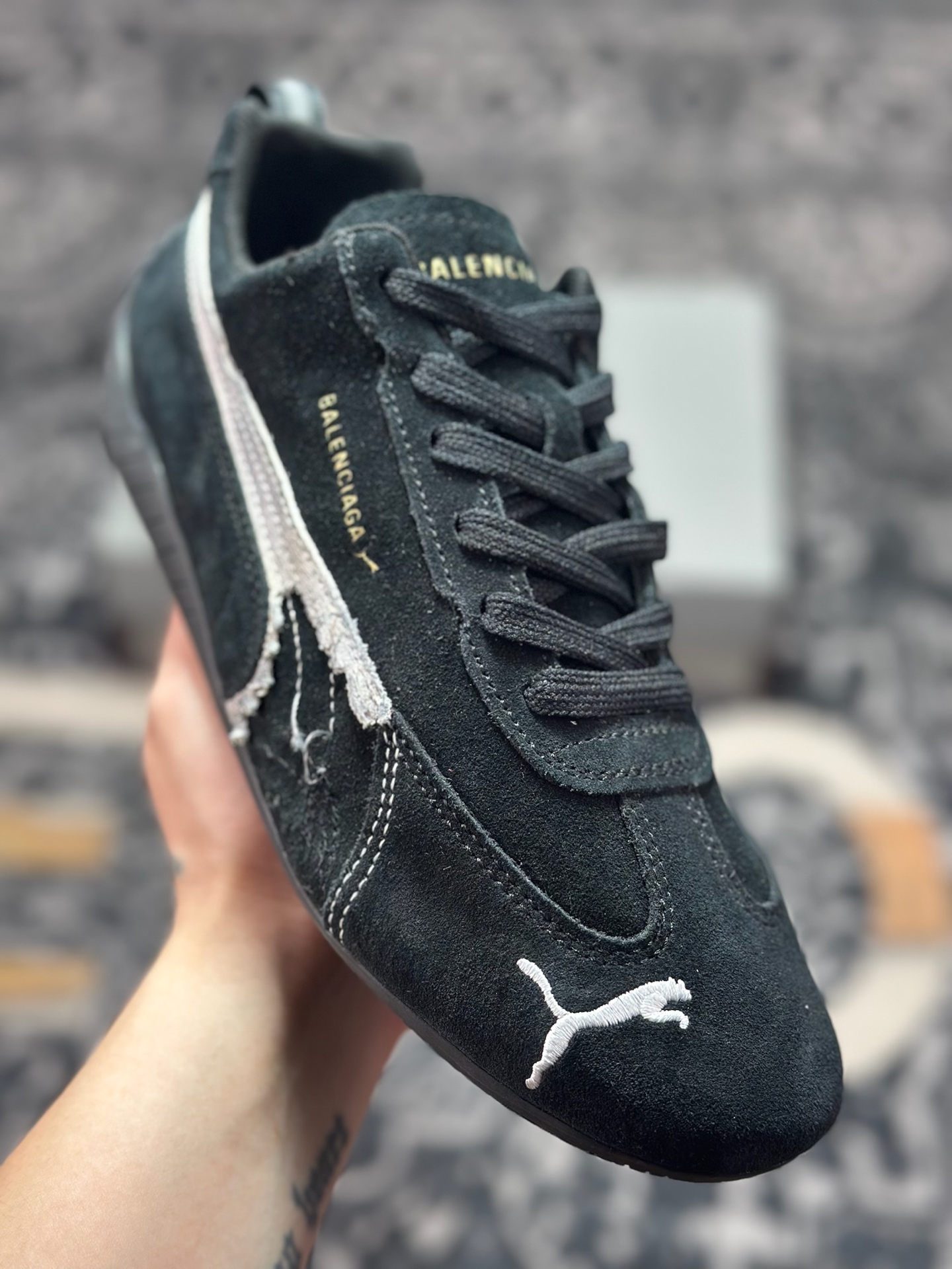 优选 原装级别Balenciaga x Puma 彪马 Speedcat 巴黎世家联名款低帮休闲鞋 406519-02