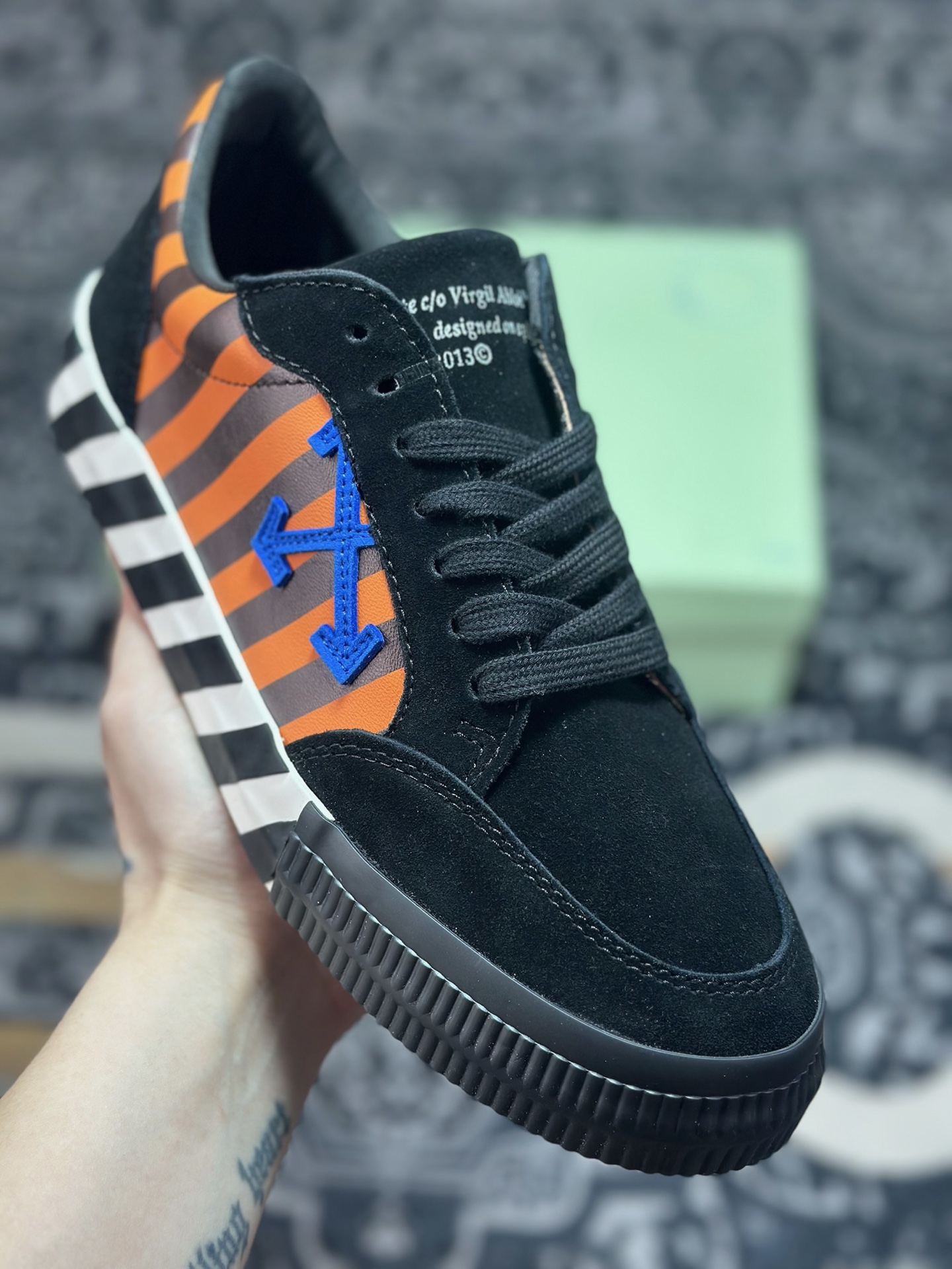 原装级别 OFF-WHITE GYM SHOES LOVERS 舒适百搭防滑耐磨低帮帆布鞋