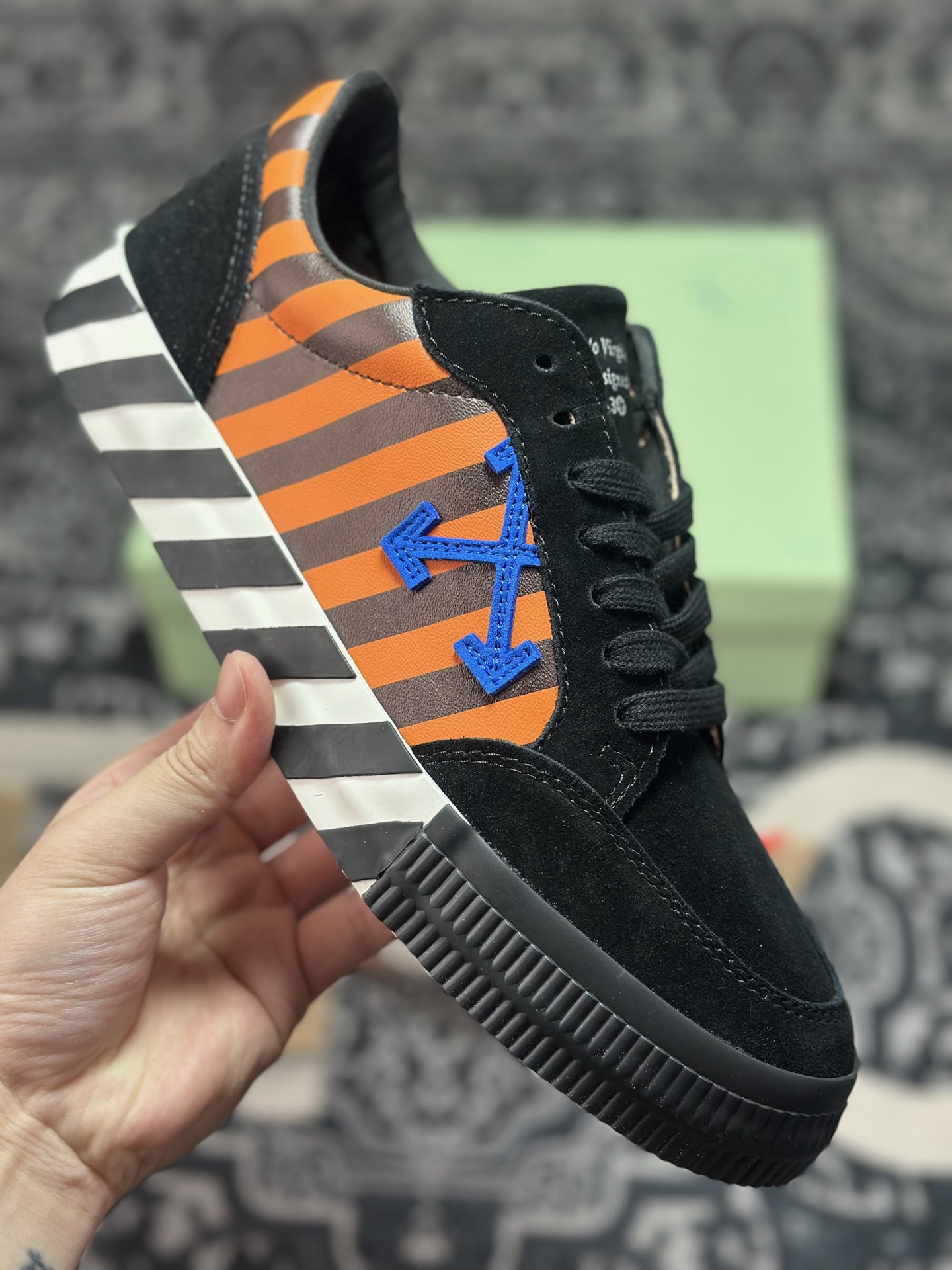 原装级别 OFF-WHITE GYM SHOES LOVERS 舒适百搭防滑耐磨低帮帆布鞋