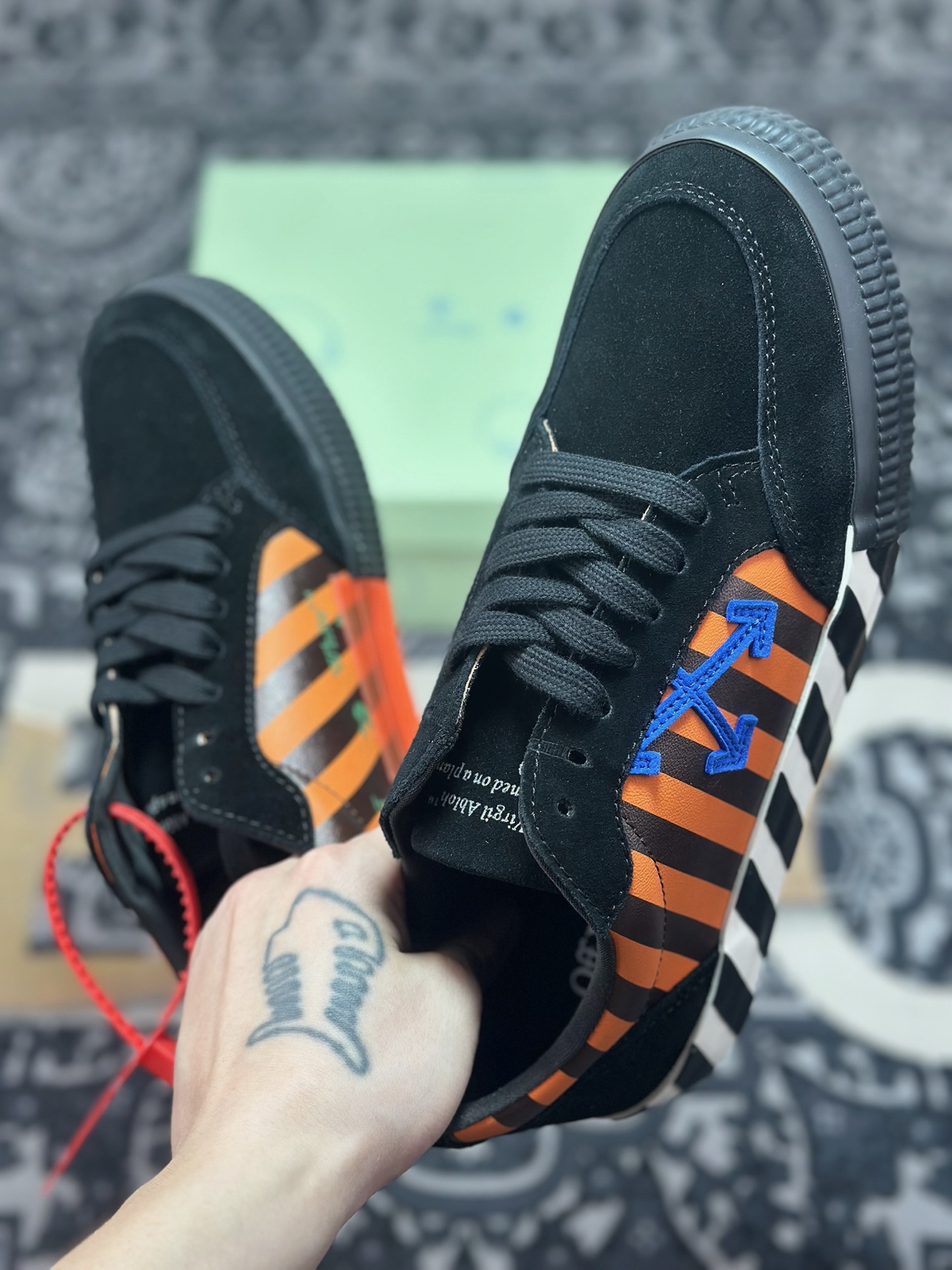 原装级别 OFF-WHITE GYM SHOES LOVERS 舒适百搭防滑耐磨低帮帆布鞋