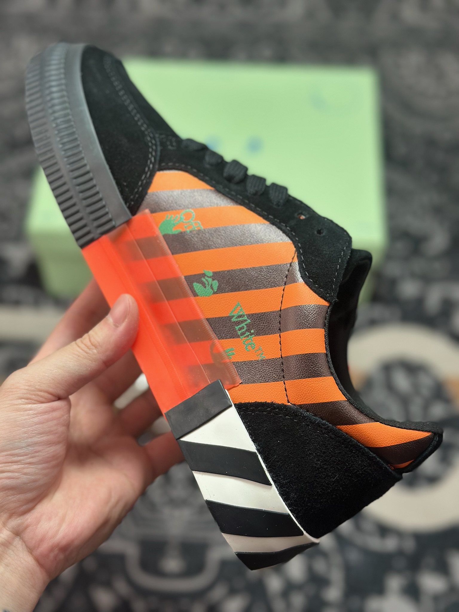 原装级别 OFF-WHITE GYM SHOES LOVERS 舒适百搭防滑耐磨低帮帆布鞋