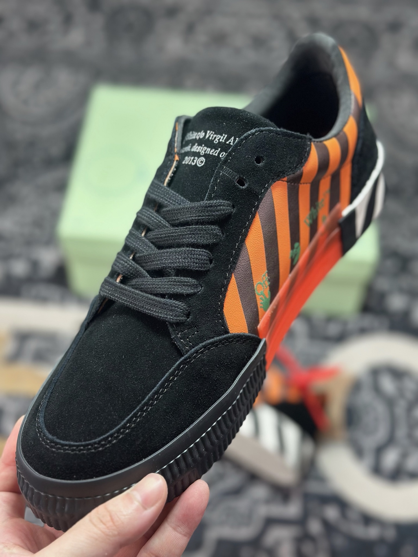 原装级别 OFF-WHITE GYM SHOES LOVERS 舒适百搭防滑耐磨低帮帆布鞋